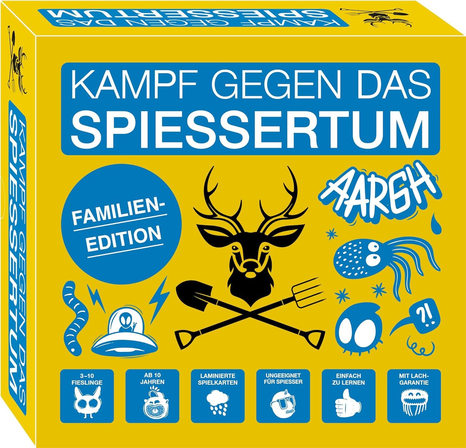 Kampfhummel Spiele Spiel Kampf gegen das Spießertum Familien-Edition, Familienspiel, Gesellschaftsspiel für die ganze Familie, ab 10 Jahre, 3-10 Spieler