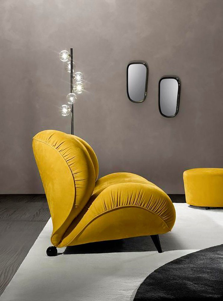 JVmoebel Sessel Sessel Einsitzer Luxus Polster Möbel Wohnzimmer Einsitzer Sessel (Sessel), Made in Europe Gelb