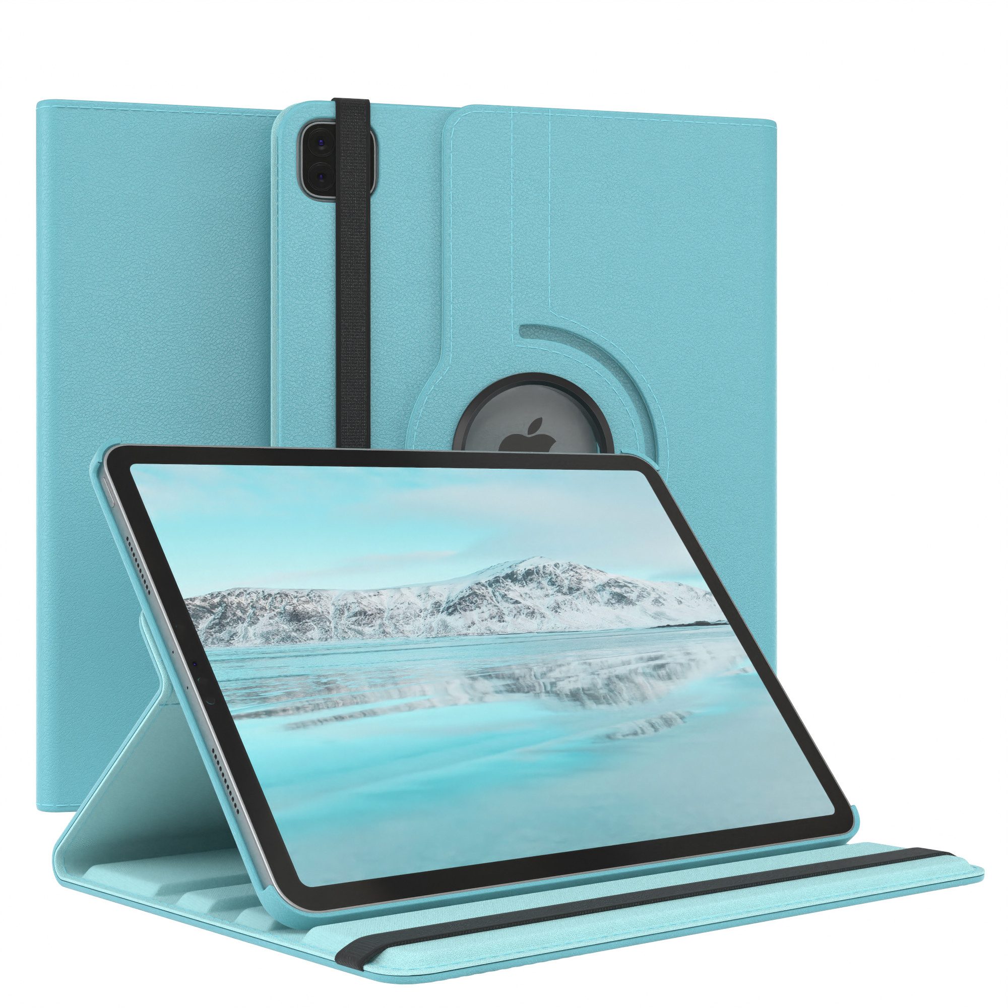 EAZY CASE Tablet-Hülle Rotation Case für iPad Pro 11" 1./2./3./4. Gen. 11 Zoll, Schutzasche für Tablets Flipcase Hülle Kratzschutz Displayschutz Blau