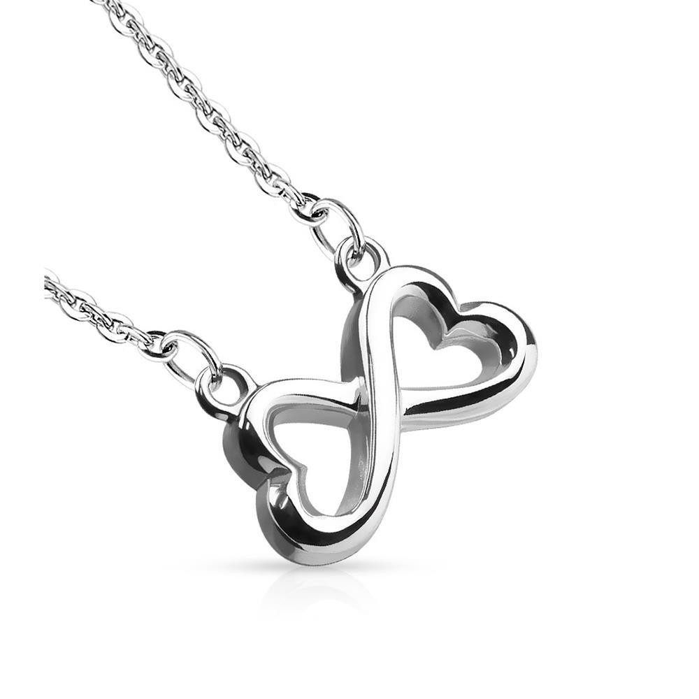 Ketten-Set Silber - Anhänger Infinity Silber aus Edelstahl Unisex
