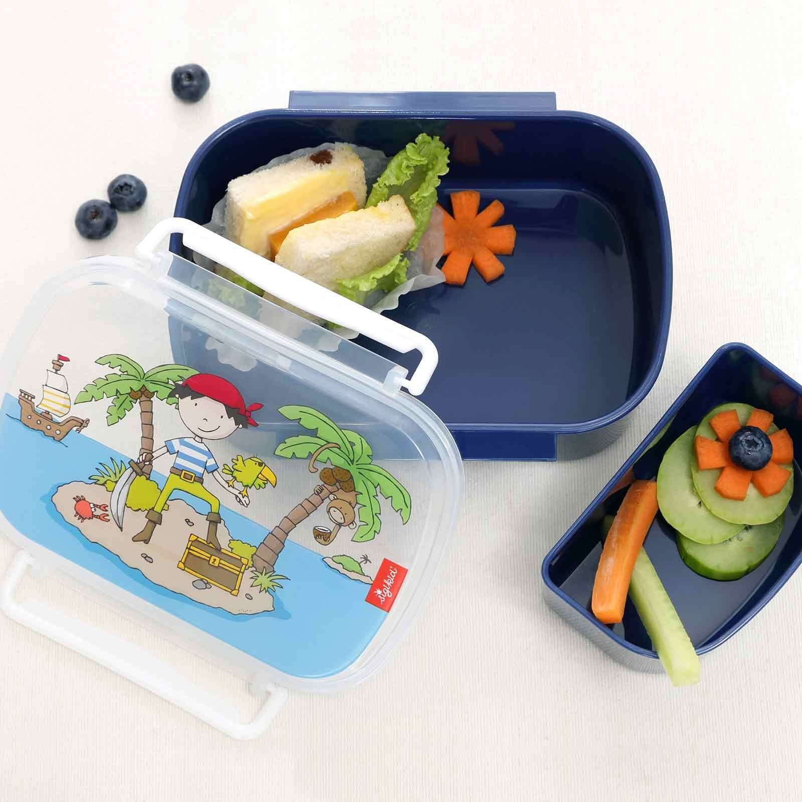 x Hand Samoa, dunkelblau cm, Lunchbox 11 der Lunchbox 7 Sigikid Sammy mit x (1-tlg), spülen Motiv-Deckel 17 Polypropylen, Spülmaschinengeeignet,