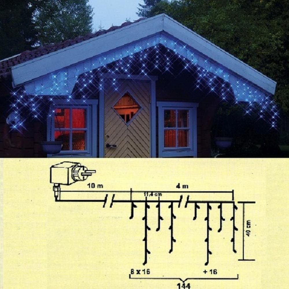 STAR LED-Lichterkette 499-59 LED Eisregen Lichterkette 144er blau