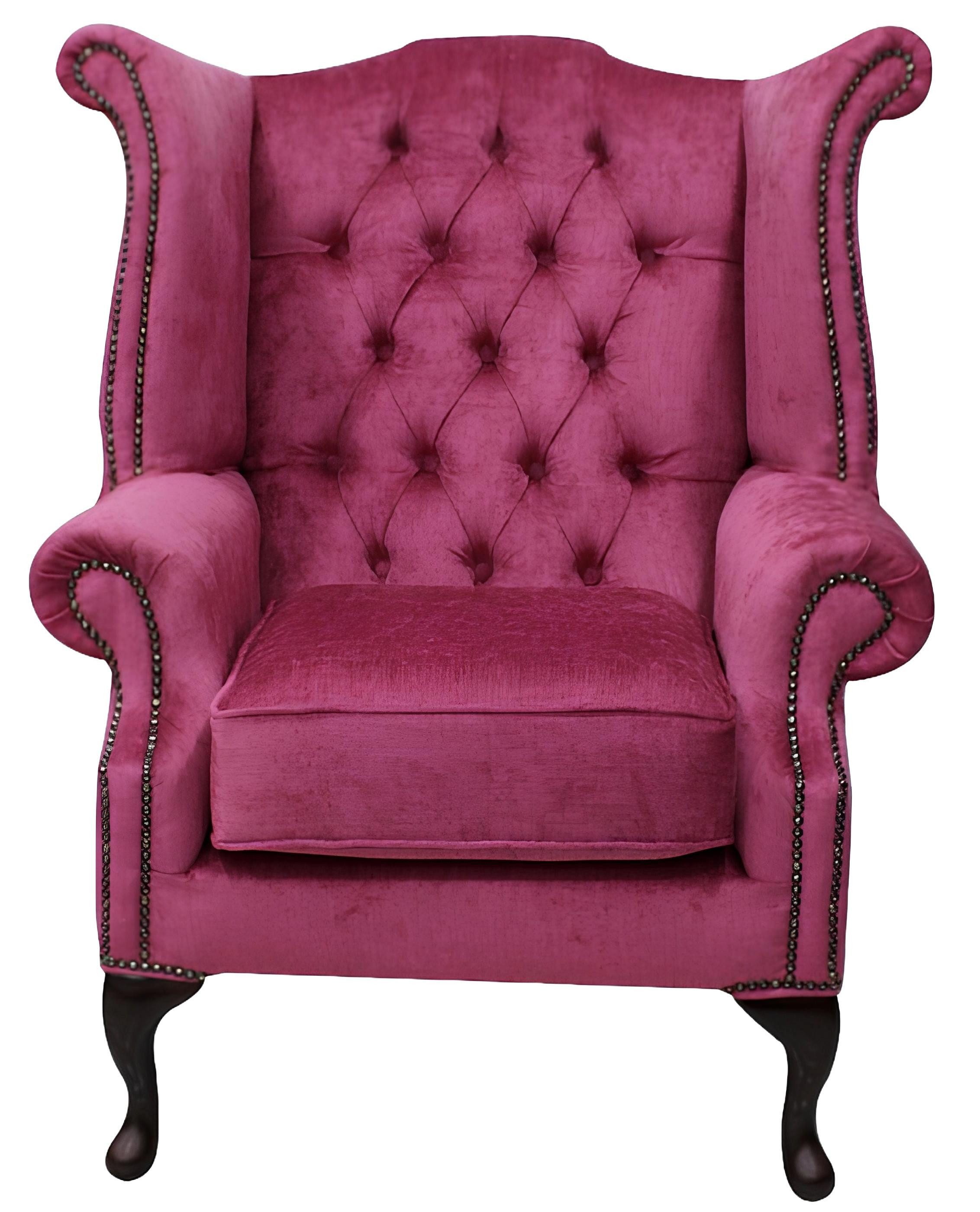 Xlmoebel Ohrensessel Lounge-Sessel Chesterfield mit Relax-Funktion und hochwertigem Bezug (CHESTERFIELD OHRENSESSEL Queen "Purple), Hergestellt in Europa