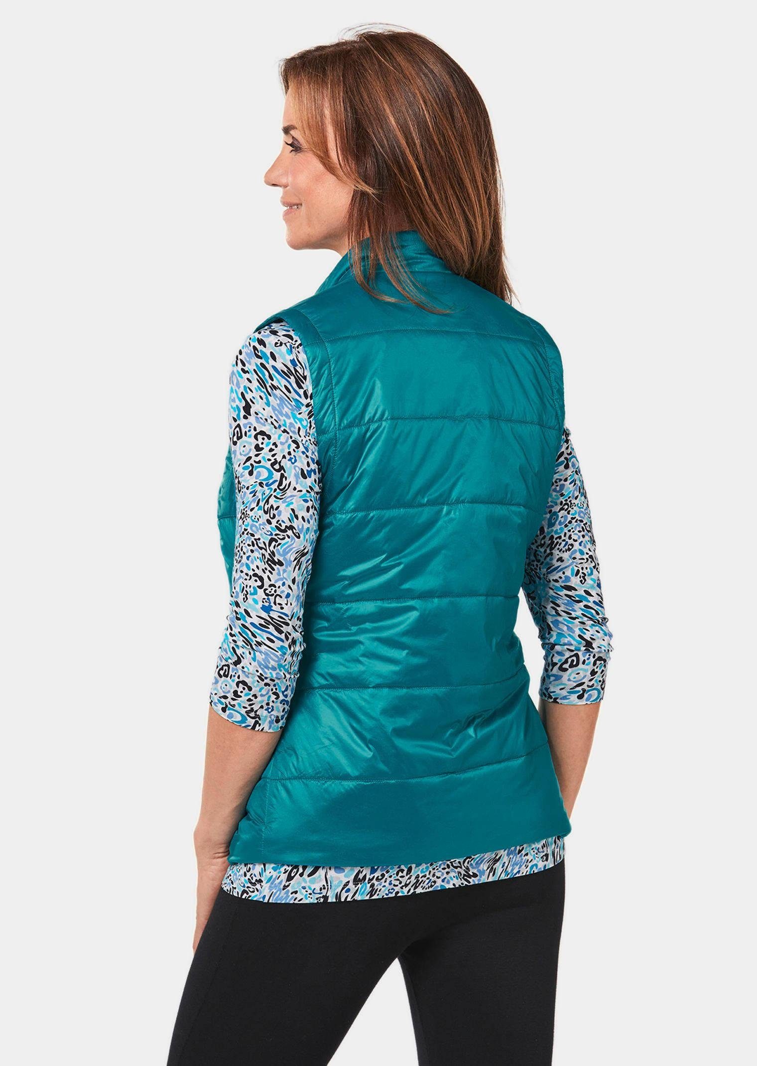 GOLDNER Kurzweste Leichte Outdoorweste mit Stehkragen Modernes Design mit Stehkragen und Zierniete an den Taschen – Bild 4 von 5