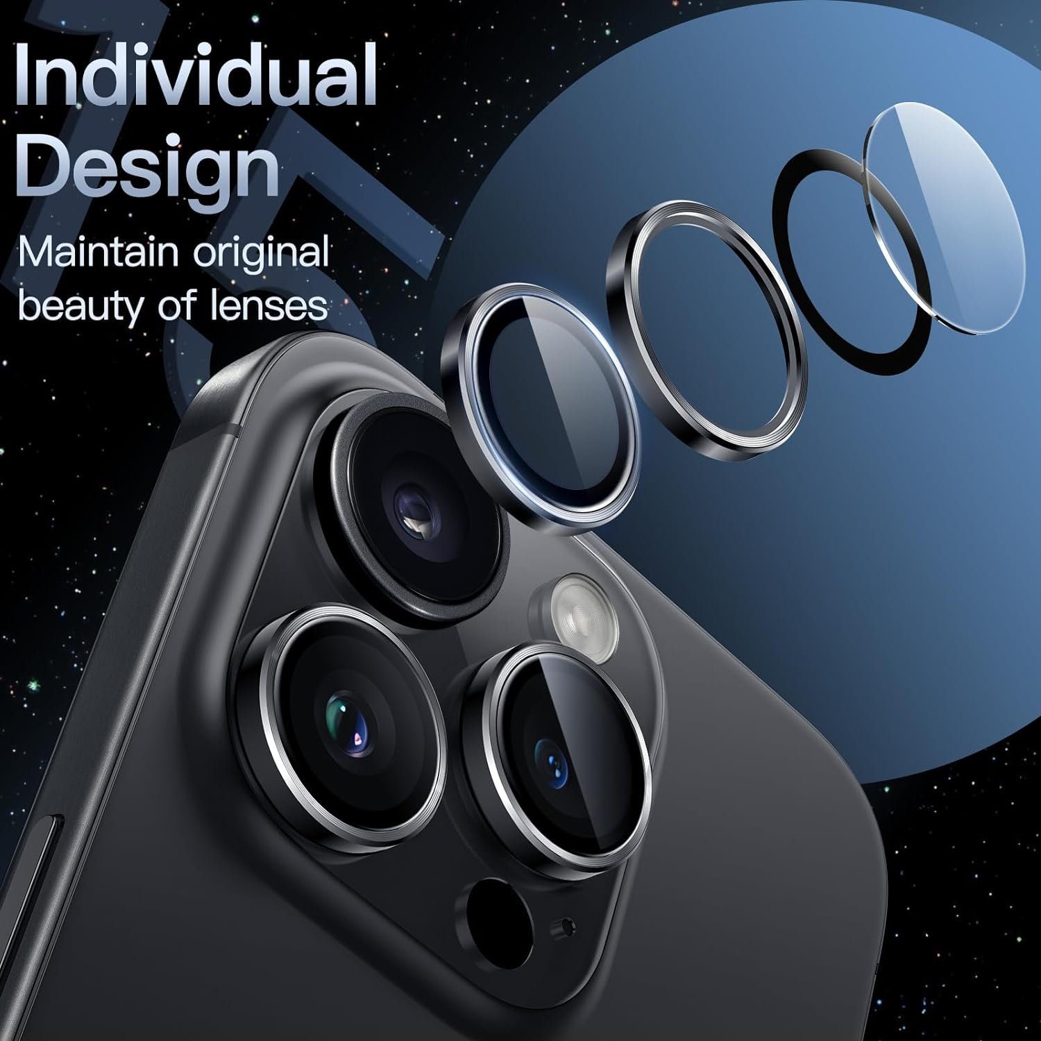 MSM Displayschutzglas 3X Linsenglas für Apple iPhone 15 Pro / 15 Pro Max Schutz Panzerfolie – Bild 4 von 5