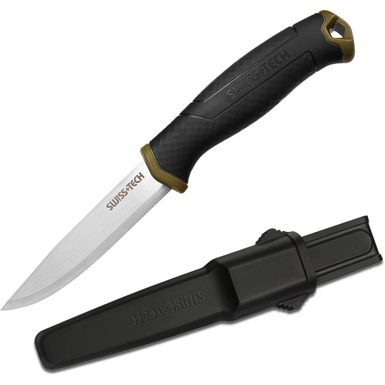 LuxusKollektion Jagdmesser Outdoor Survival Messer mit feststehender Klinge und Scheide Bushcraft