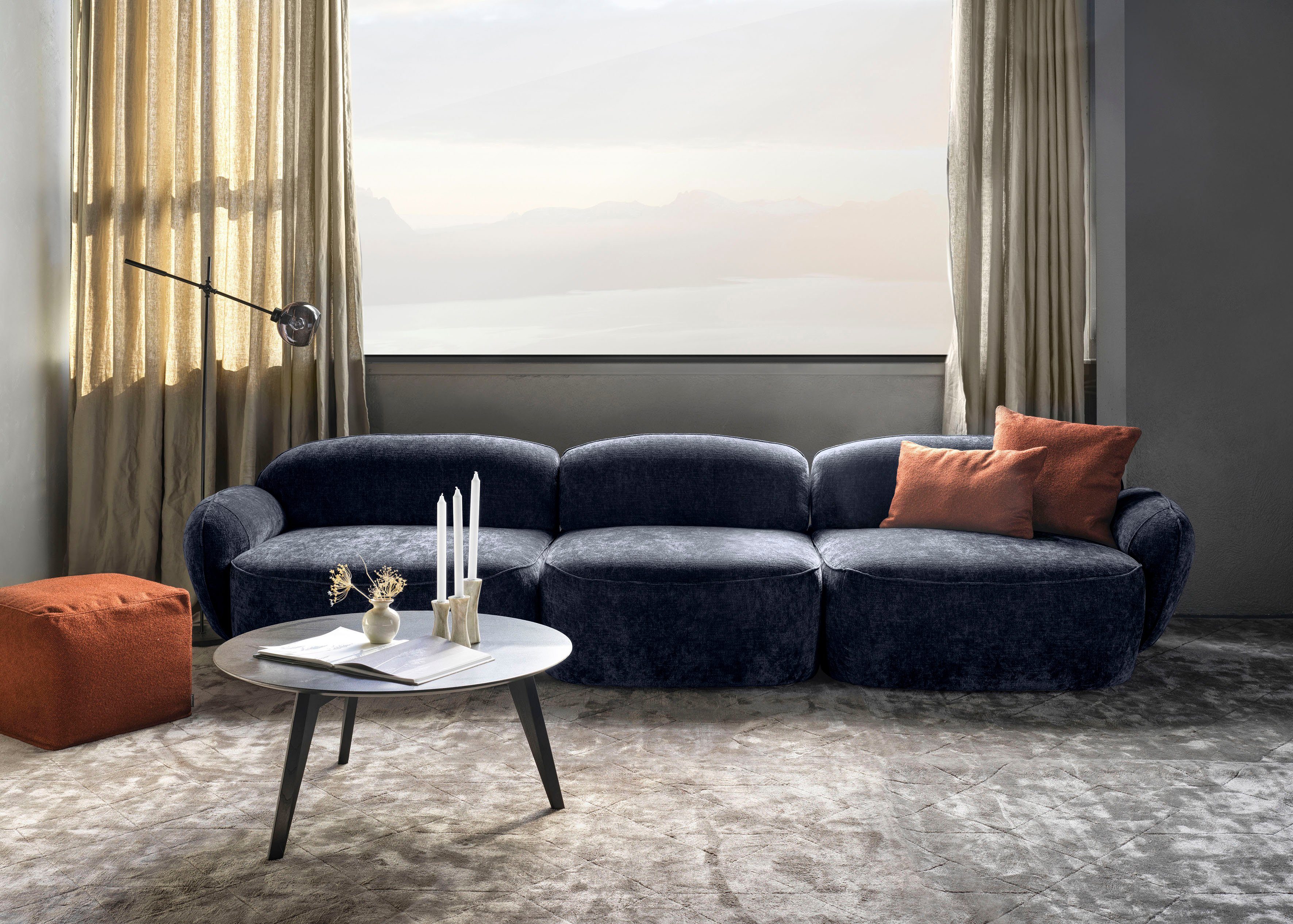 furninova Bubble, Design im komfortabel durch Memoryschaum, skandinavischen 3,5-Sitzer