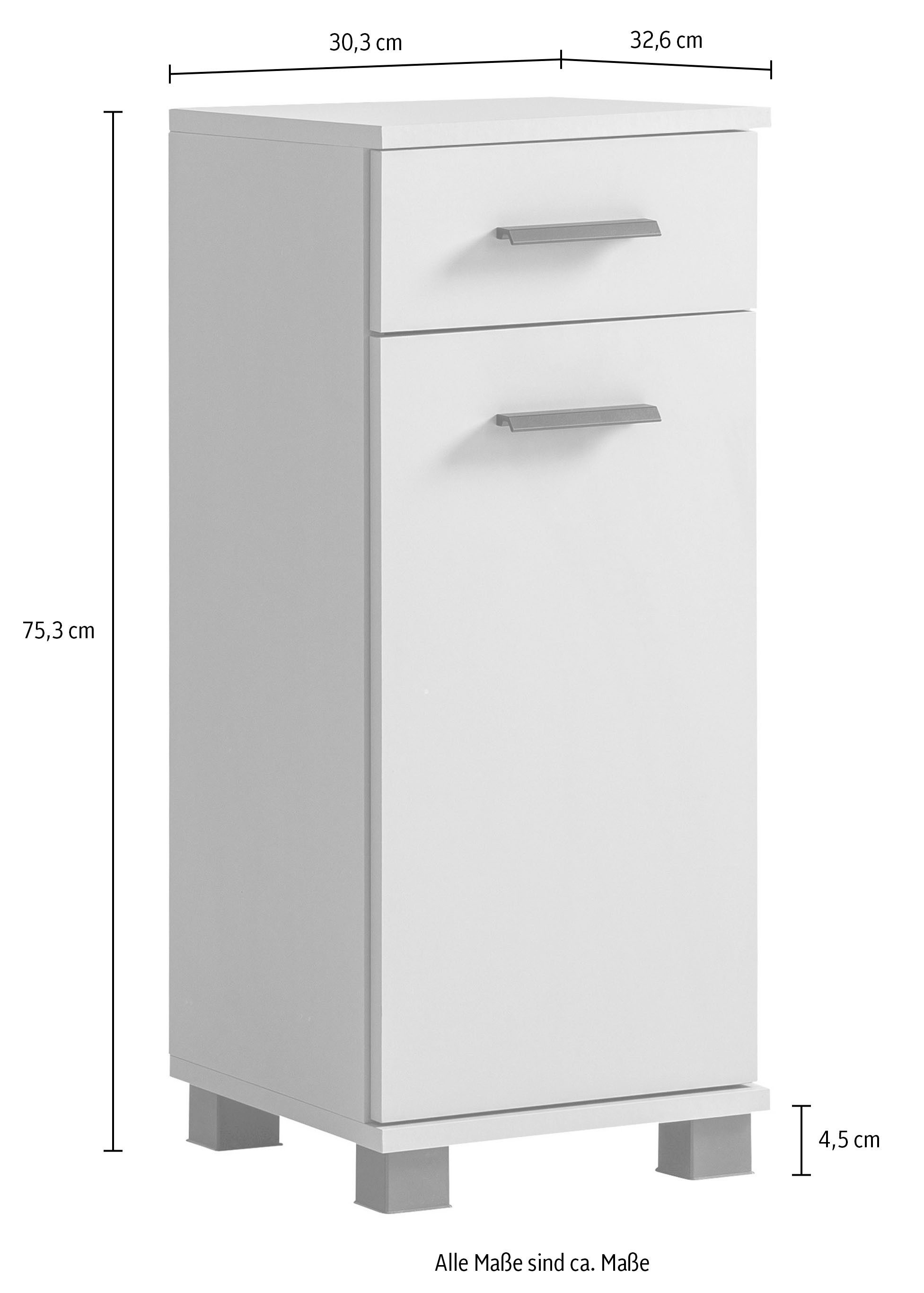 welltime Seitenschrank Palermo, Breite 30 cm günstig online kaufen