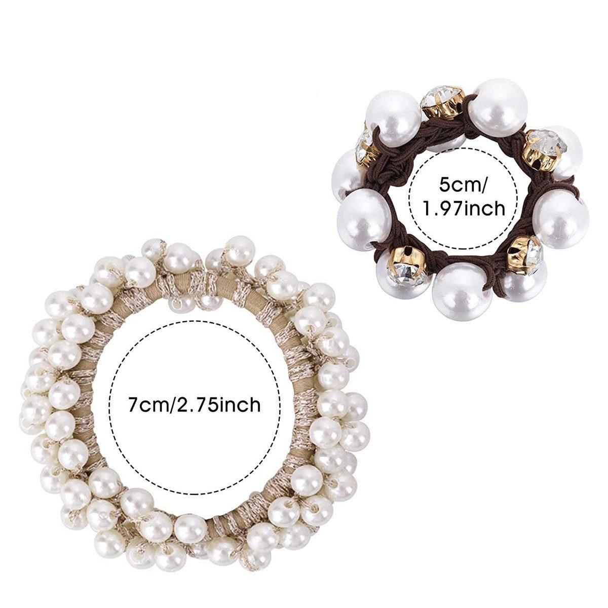 Elastische 9 Stück Perlen-Haargummis CTGtree Haargummi, 9-tlg. Haargummi