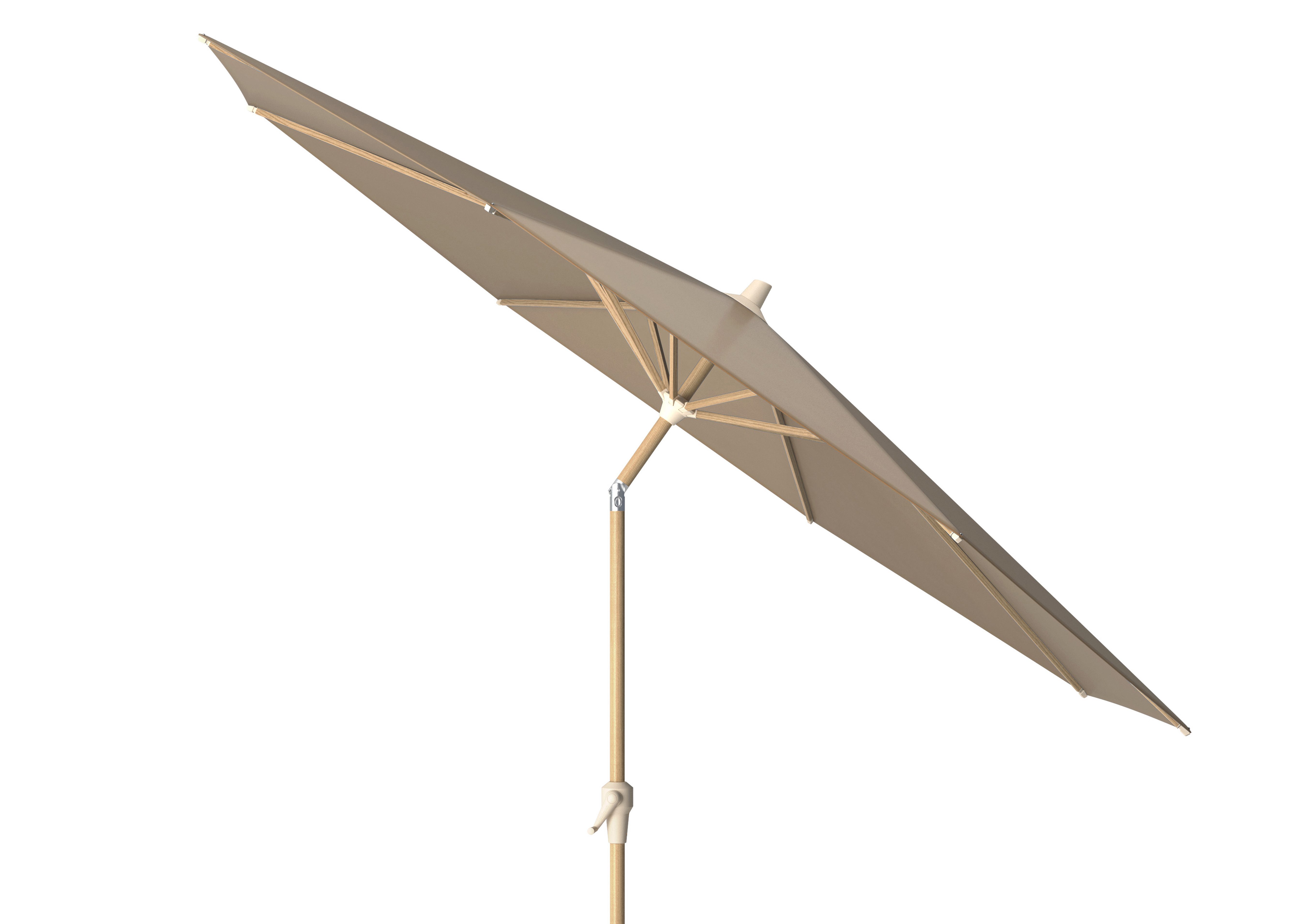 Platinum Sonnenschirm Mittelstockschirm Riva Ø300 Teak look / Taupe