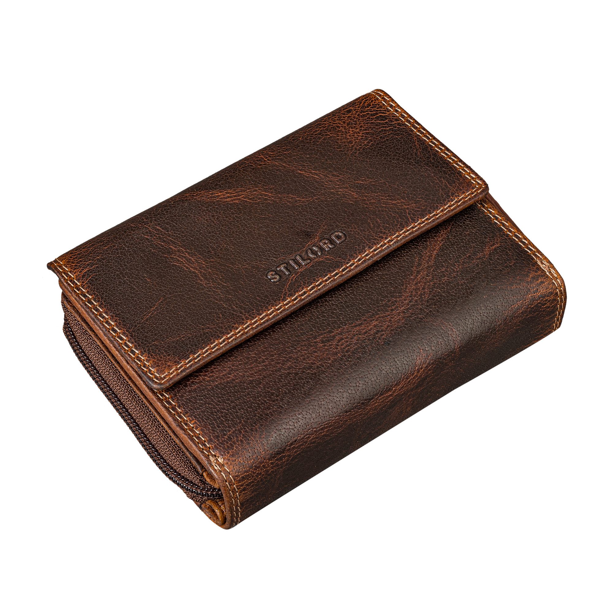 Geldbörse "Monnie" Elegantes Portemonnaie Damen Leder RFID Blocker Geldbörse