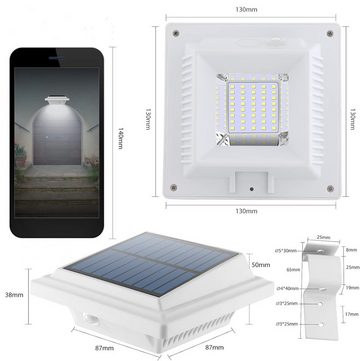 KEENZO Dachrinnenleuchte 6Stk.40LEDs Solar Dachrinnen-Leuchte Außenbeleuchtung