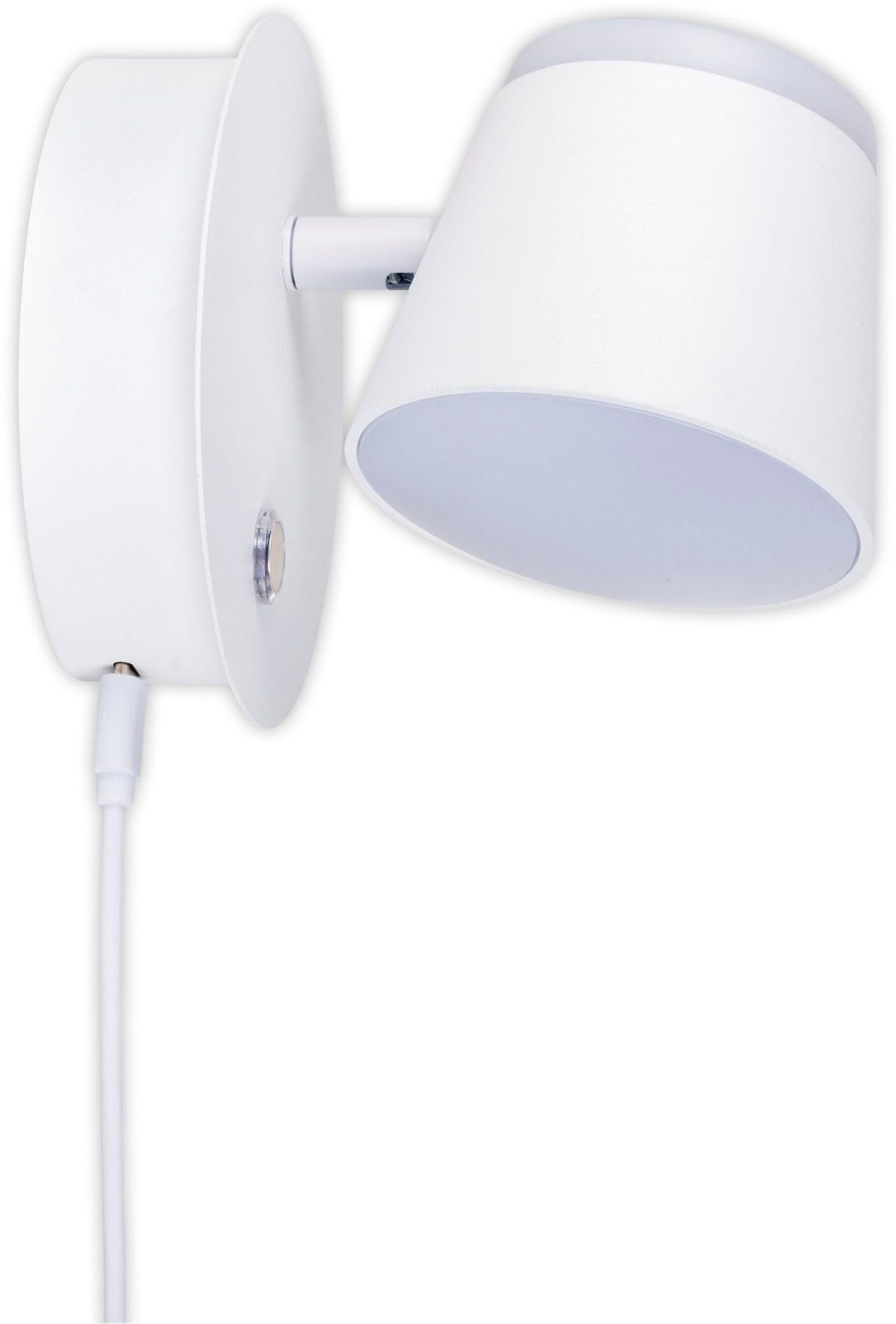 näve LED Wandleuchte Tondo, Dimmfunktion, Memoryfunktion, USB-Ladefunktion, LED fest integriert, Warmweiß, magnetisch, Akku Aufladung per USB-C Kabel, dimmbar per touch, Memory