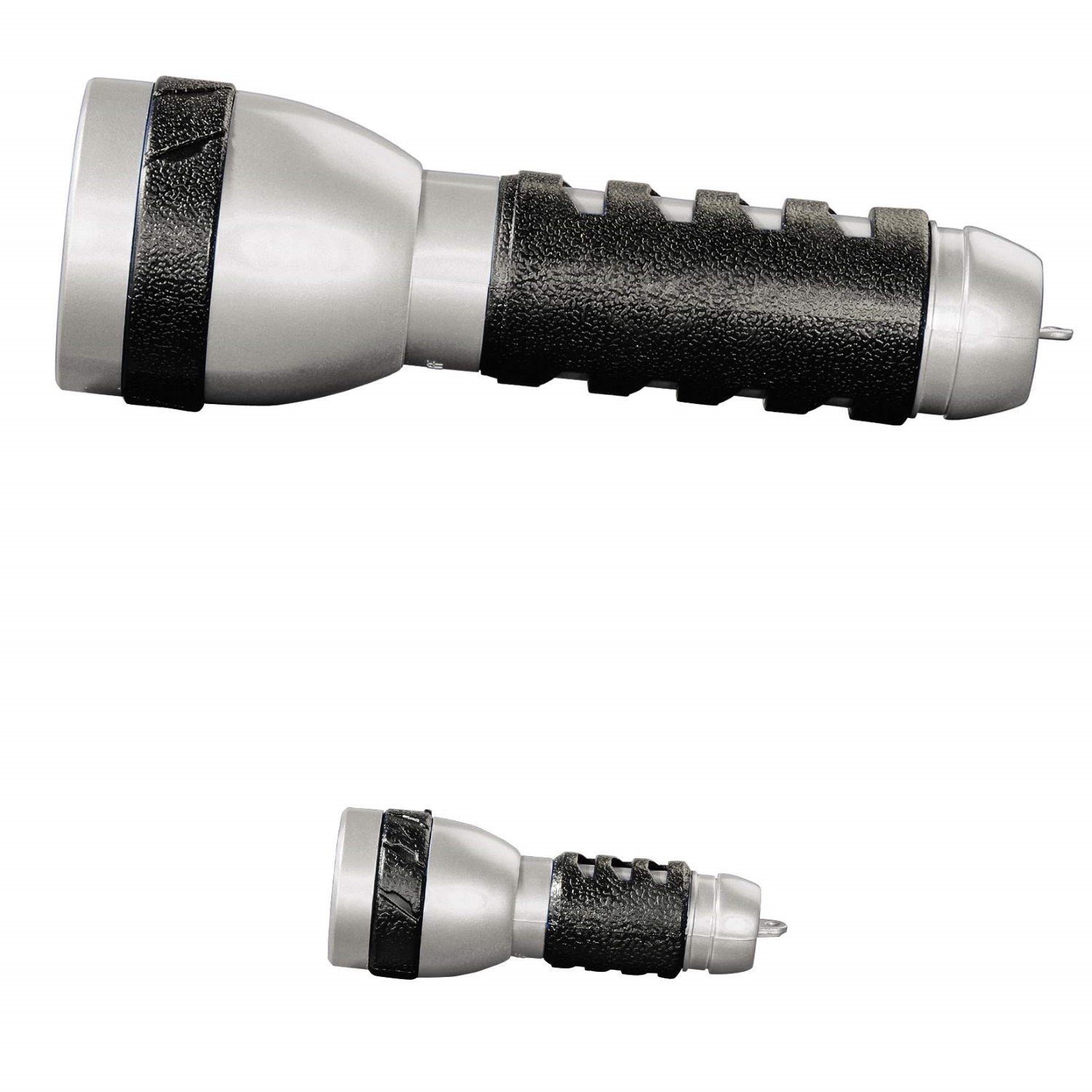 Hama LED Laterne LED Taschenlampen-Set FL-120 2-teilig, ausziehbar als Werkstattlampe, LED, weiß, Arbeits-Leuchte mit COB-LED, stoßfest, Aluminium-Gehäuse