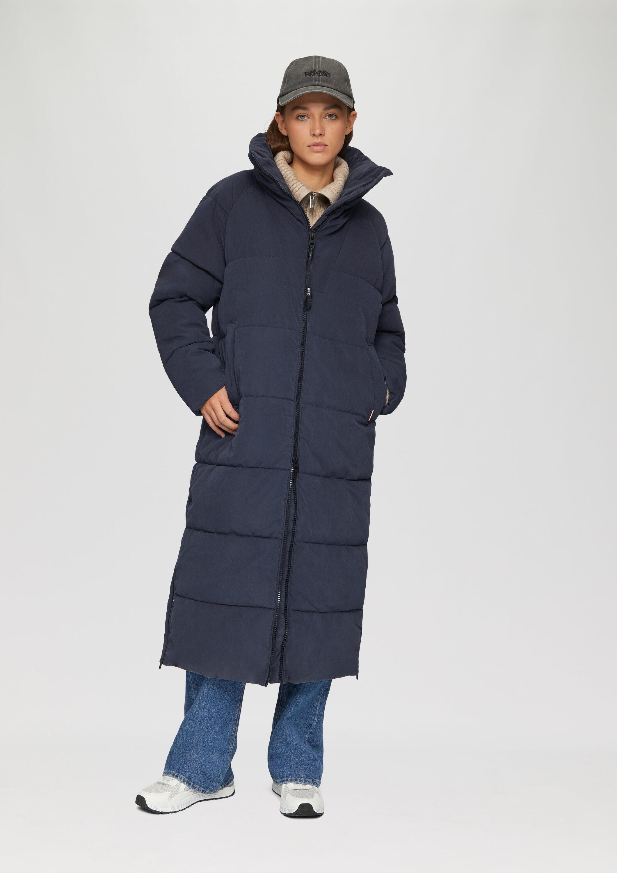 QS Wintermantel Outdoor-Mantel Langer wattierter Mantel