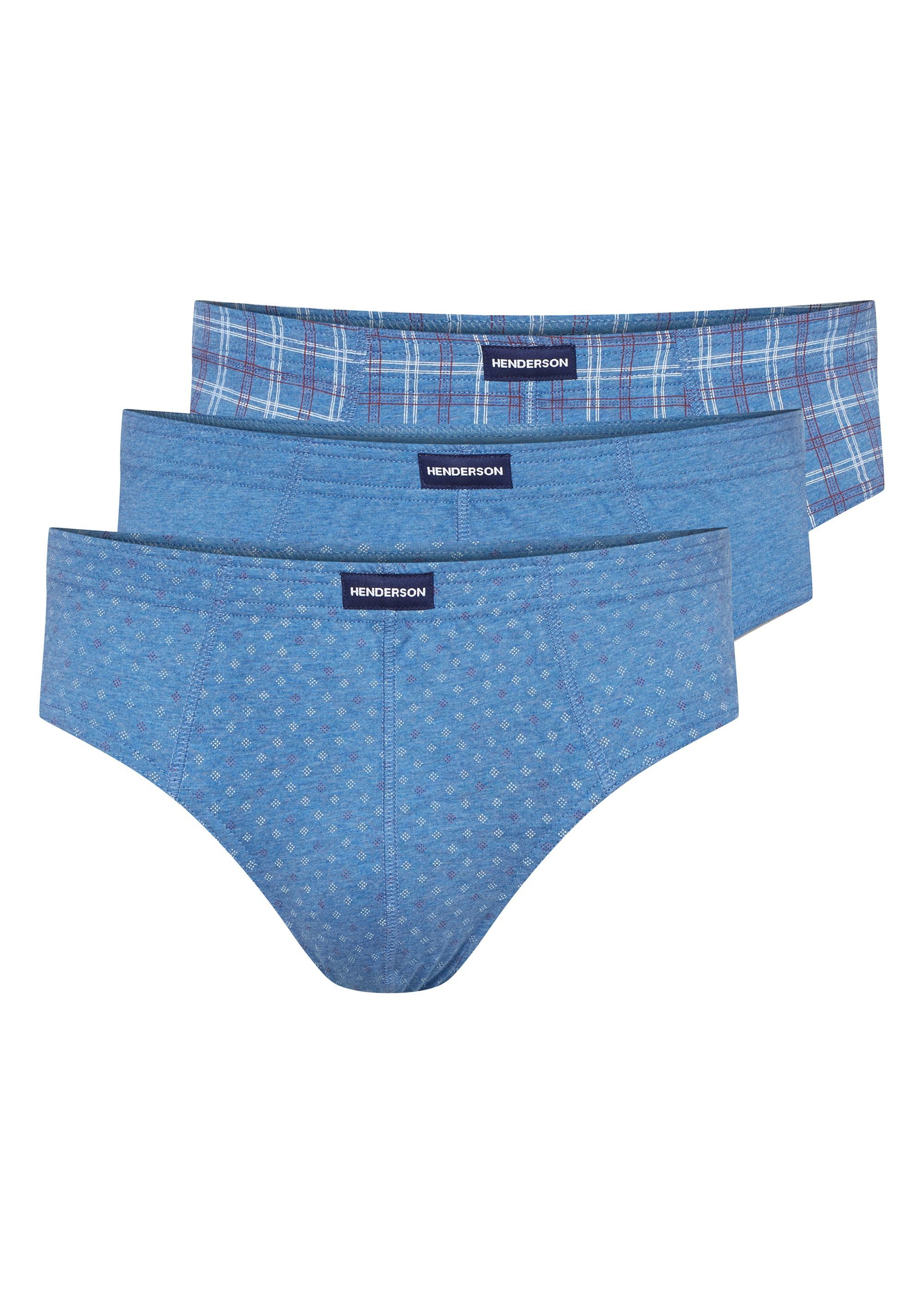 Henderson Slip Klassische Slips 3er-Pack aus Baumwolle bequem atmungsaktiv Classic (3-St)