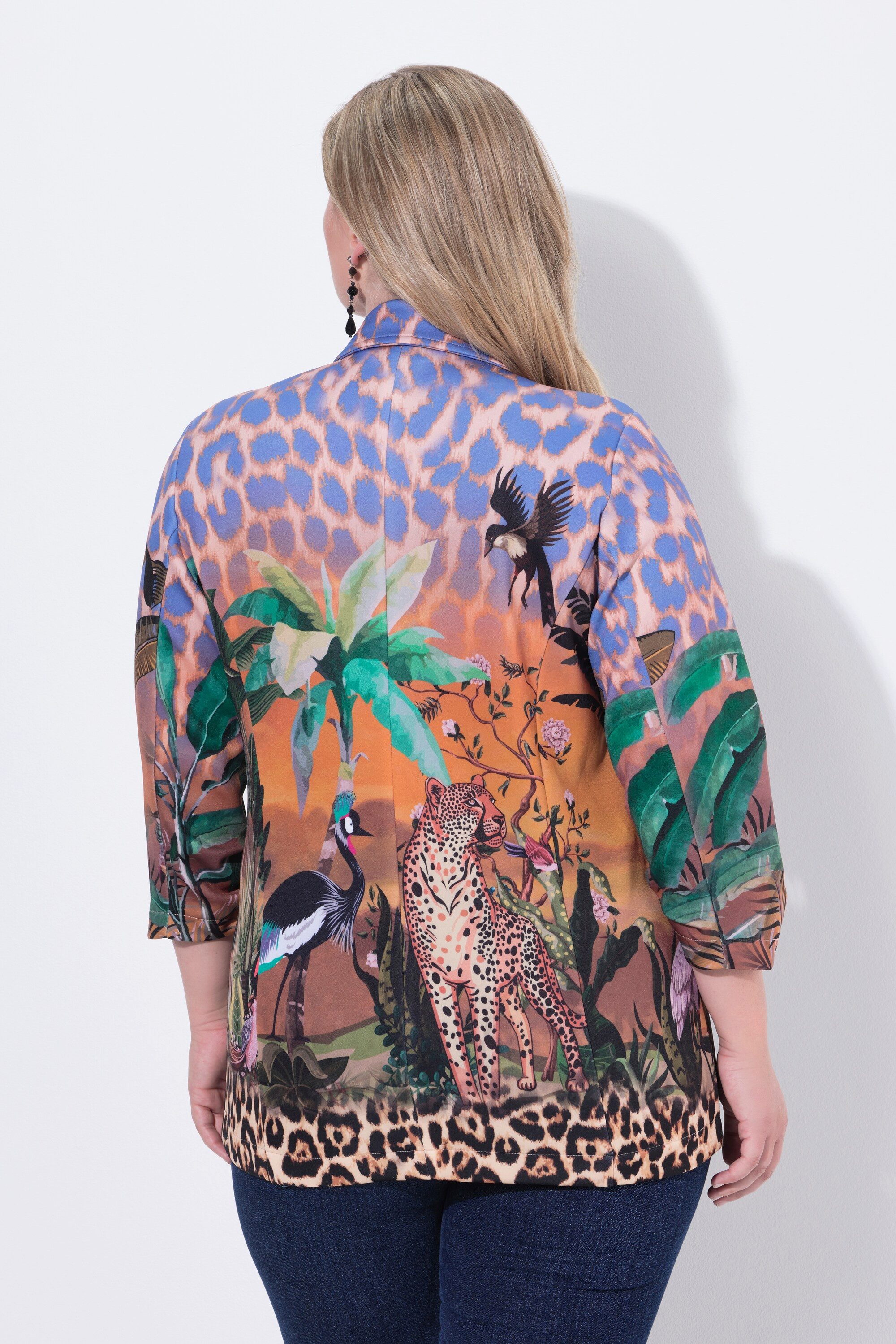 MIAMODA Jerseyblazer Scuba-Blazer Classic Fit Safari-Druck