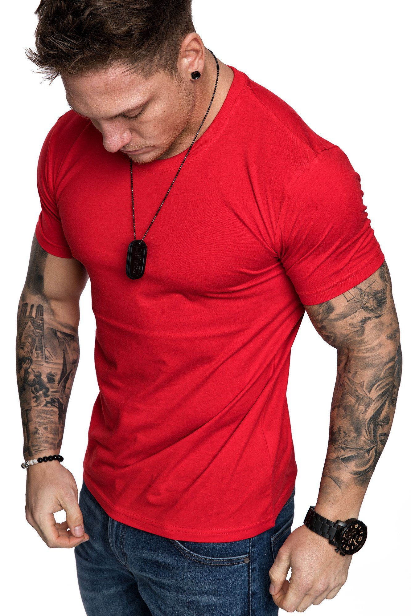 Amaci&Sons T-Shirt LANCASTER Basic T-Shirt mit günstig online kaufen