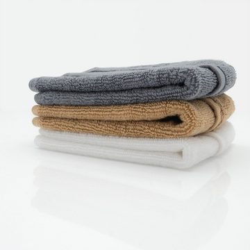 MEWATEC Waschlappen Premium-Trockentücher in weiß, grau, sand (7-tlg)