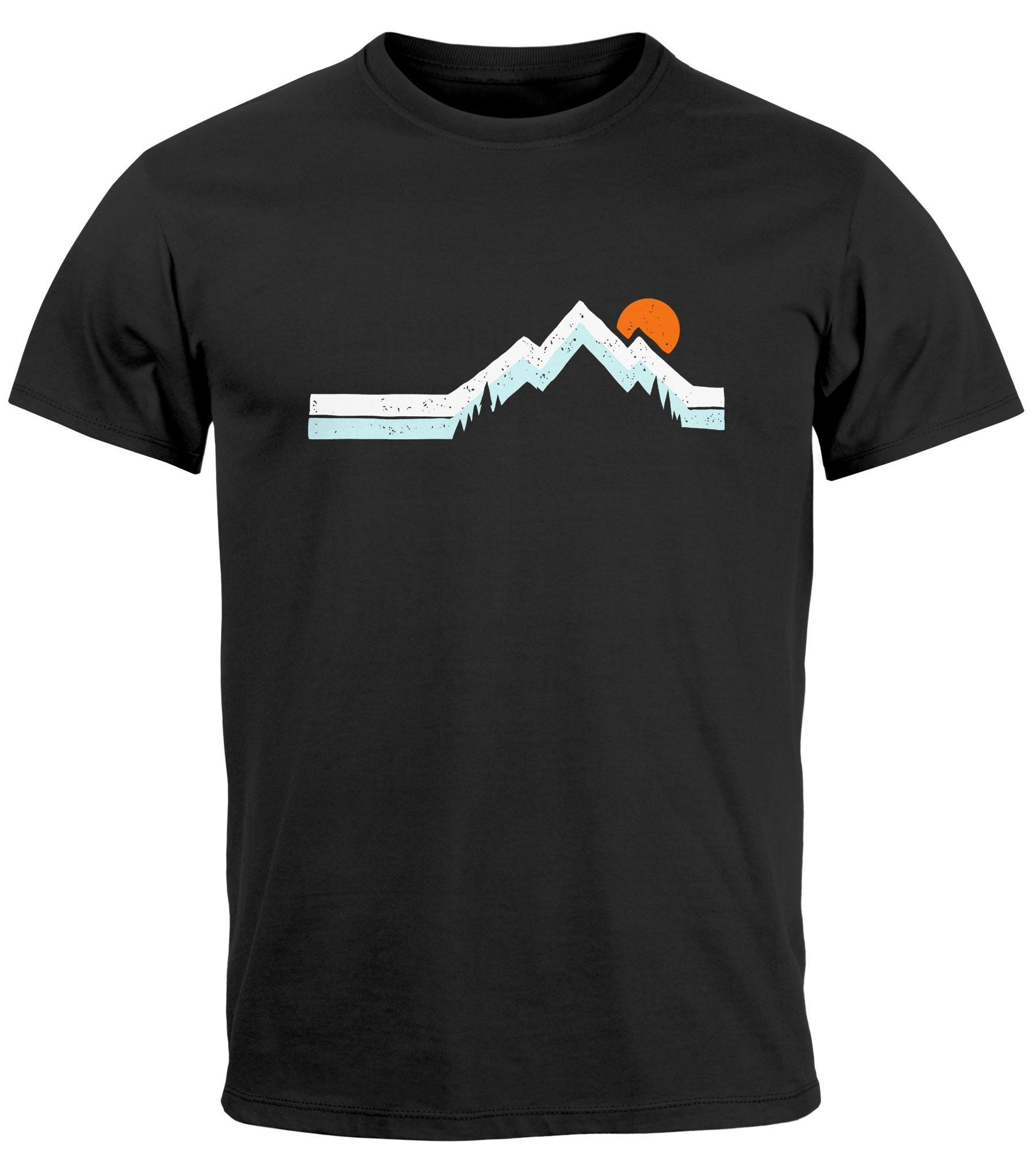 Neverless Print-Shirt Herren T-Shirt Berg Wandern günstig online kaufen
