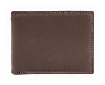 McLean Geldbörse Portemonnaie, echt Leder, mit RFID Schutz, Volllederausstattung, Reißverschlussfach innen, braun