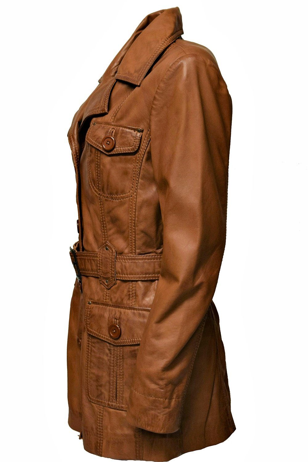Zimmert Leather Ledermantel Sabina mit Ledergürtel, günstig online kaufen