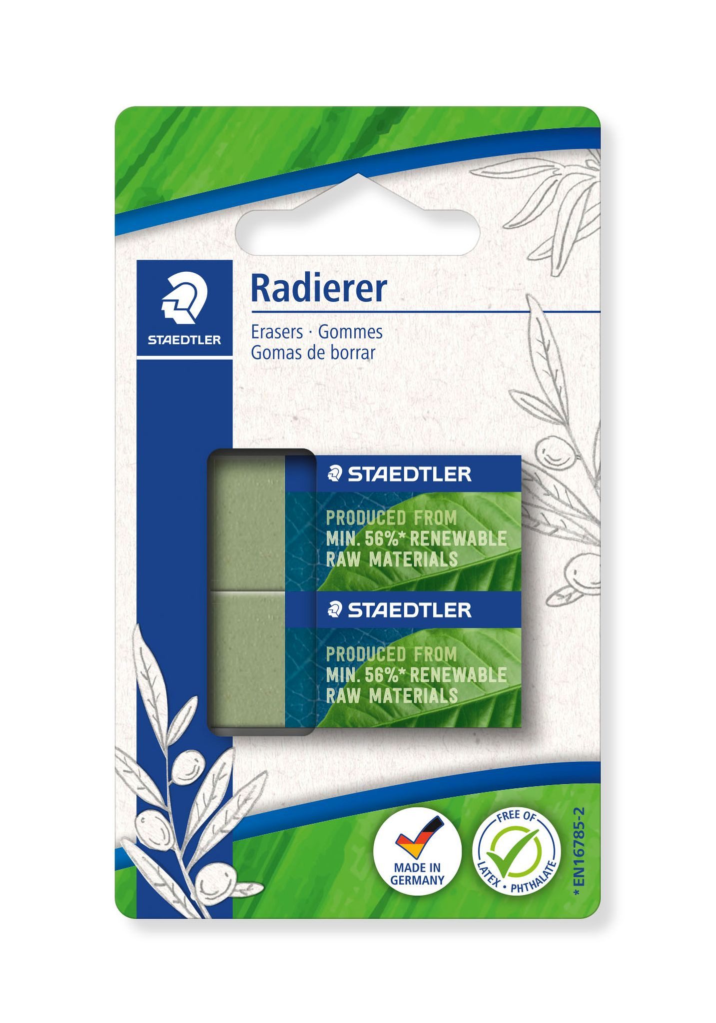 STAEDTLER Radiergummi Staedtler Radierer 526 83 renew mat 56% BK2