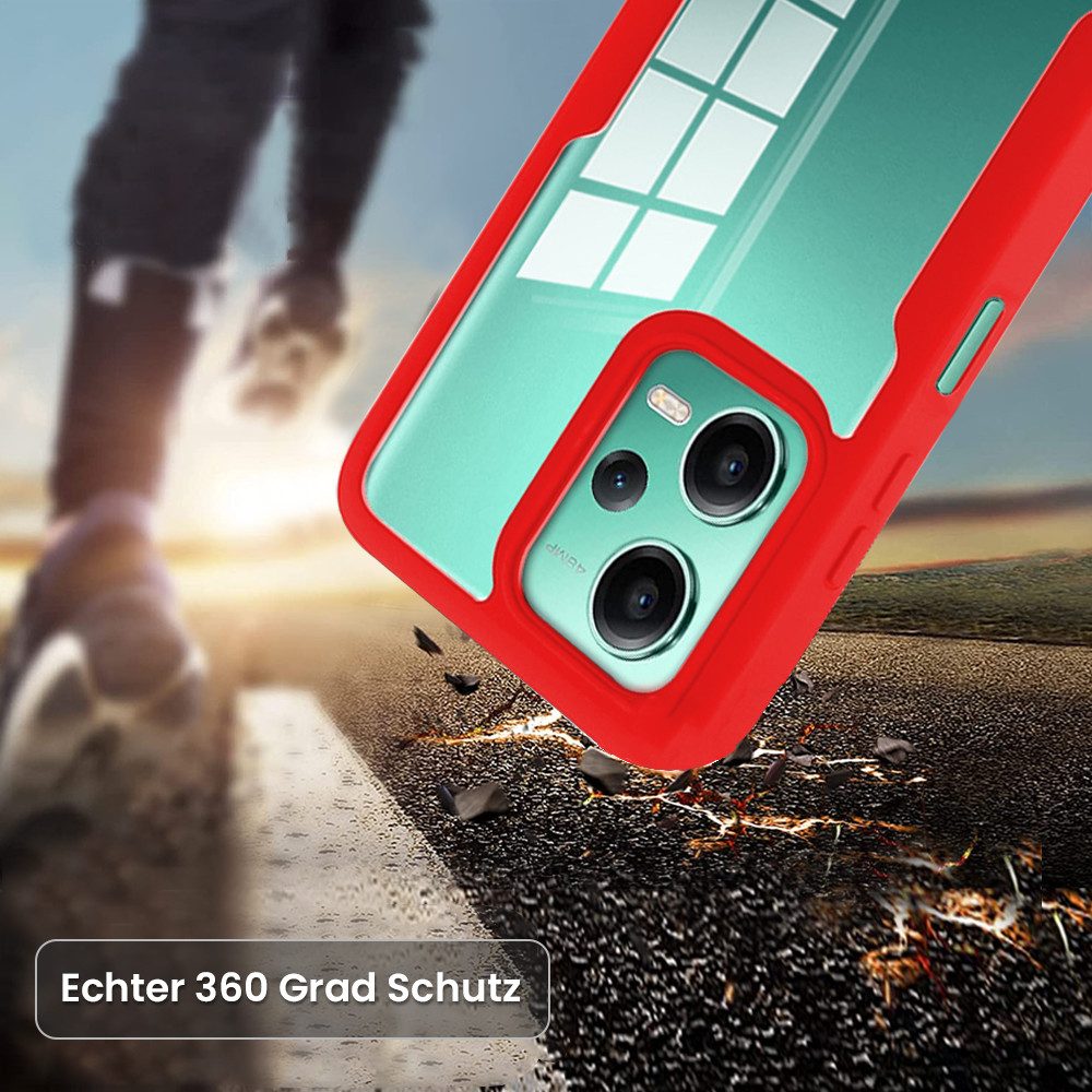 Tec-Expert Handyhülle 360 Grad Hülle für Xiaomi Redmi Note 12 Pro 5G 6.67 Zoll, 6.67, Rundum Schutz Cover Case Hülle robust