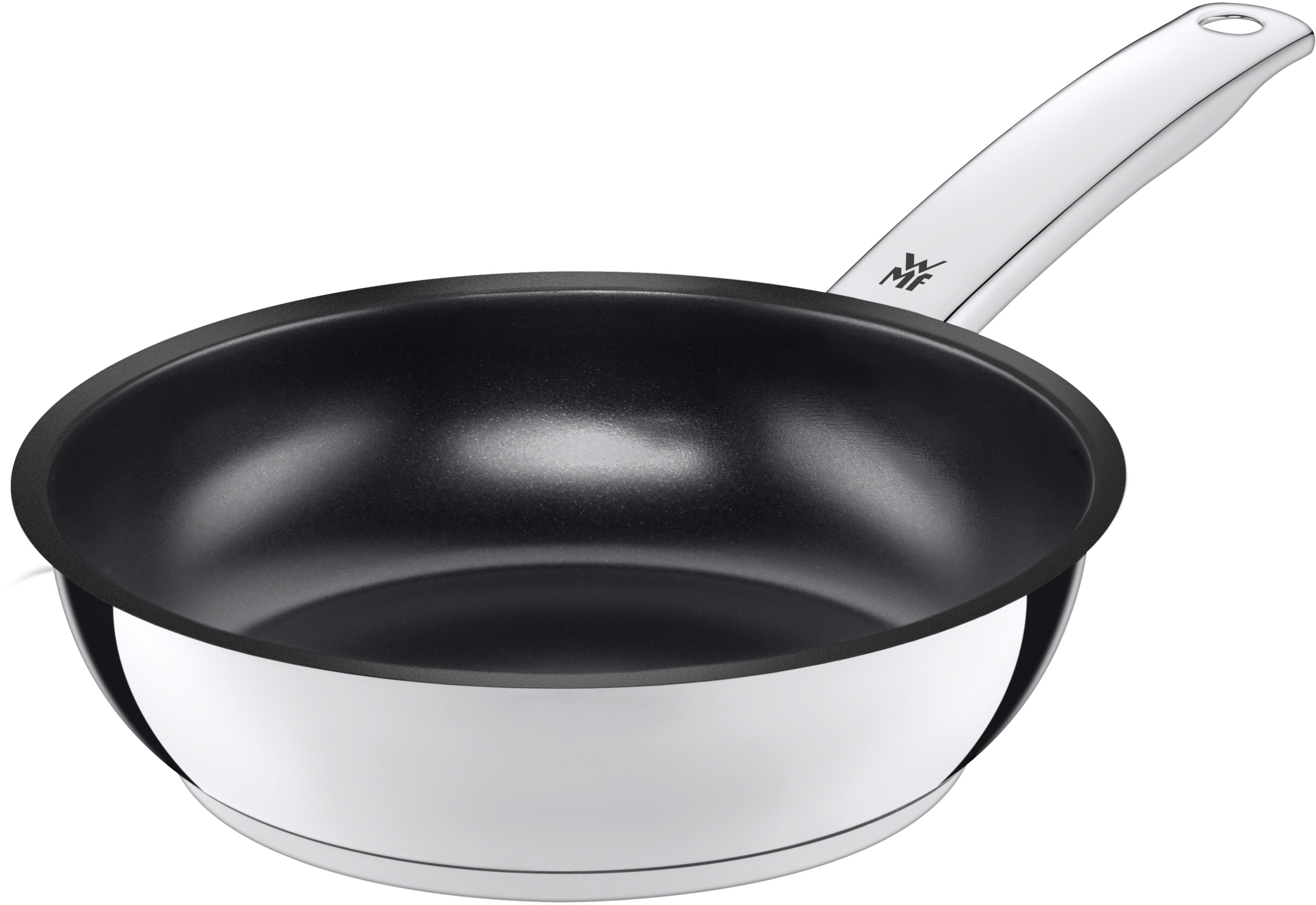 WMF Pfannen-Set Durado, Pfannenset Induktion, robuste keramische Antihaftversiegelung, Cromargan® Edelstahl Rostfrei 18/10 (Set, 3-tlg., 3x Bratpfannen Ø 20/24/28 cm), kein Anbrennen dank optimaler Wärmeverteilung, für alle Herdarten