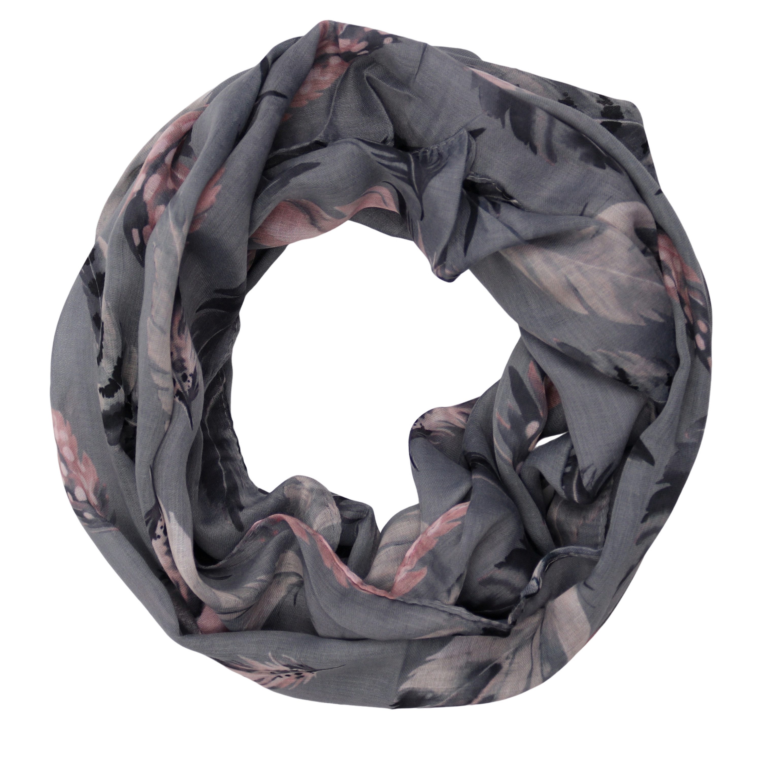 MIRROSI Loop Damen Schal Weich aus 100% Viskose Groß, (ca.60x80cm; zweimal um den Hals wickelbar), Damen Halstuch Stola ideal für Frühling,Sommer, Herbst oder Winter