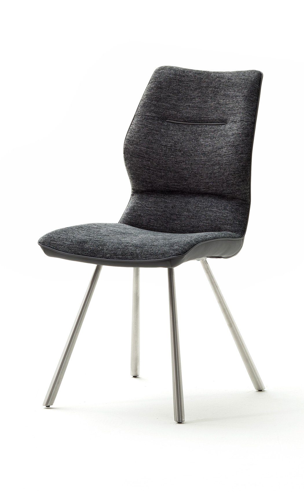 Stuhl 148, 3D-Rückwand Wohnzimmer-Set Eiche mit Nb. 4x + Bank vormontiert (Spar-Set, Claas expendio + 9-St), 1x
