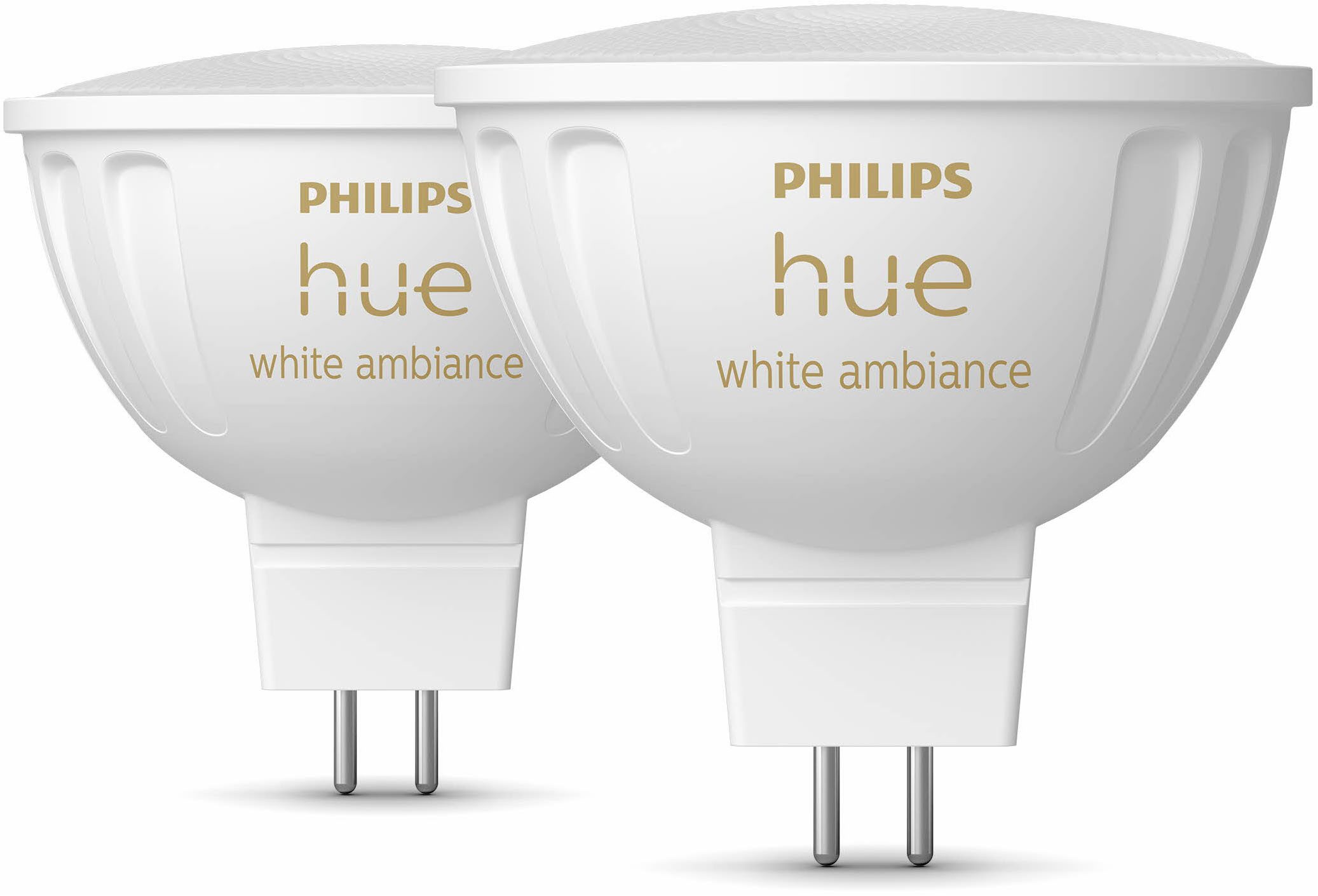 Philips Hue LED-Leuchtmittel White Ambiance MR16 400lm, GU 5,3, 2 St., Farbwechsler