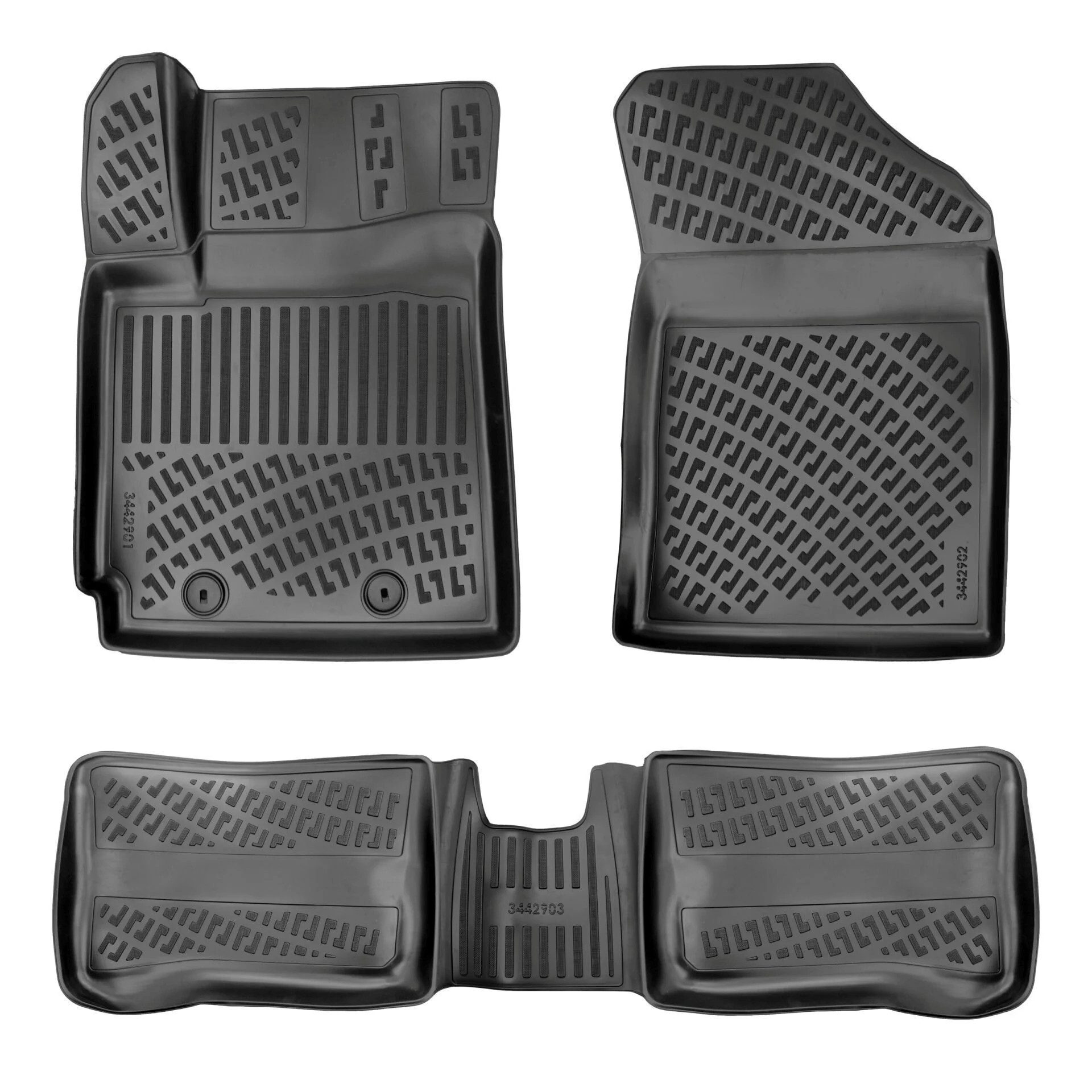 fussmattenprofi.com Auto-Fußmatte 3D Auto Fussmatten für Hyundai i10 (3.Gen) 2019-2026 (1 St), für Hyundai Hyundai i10