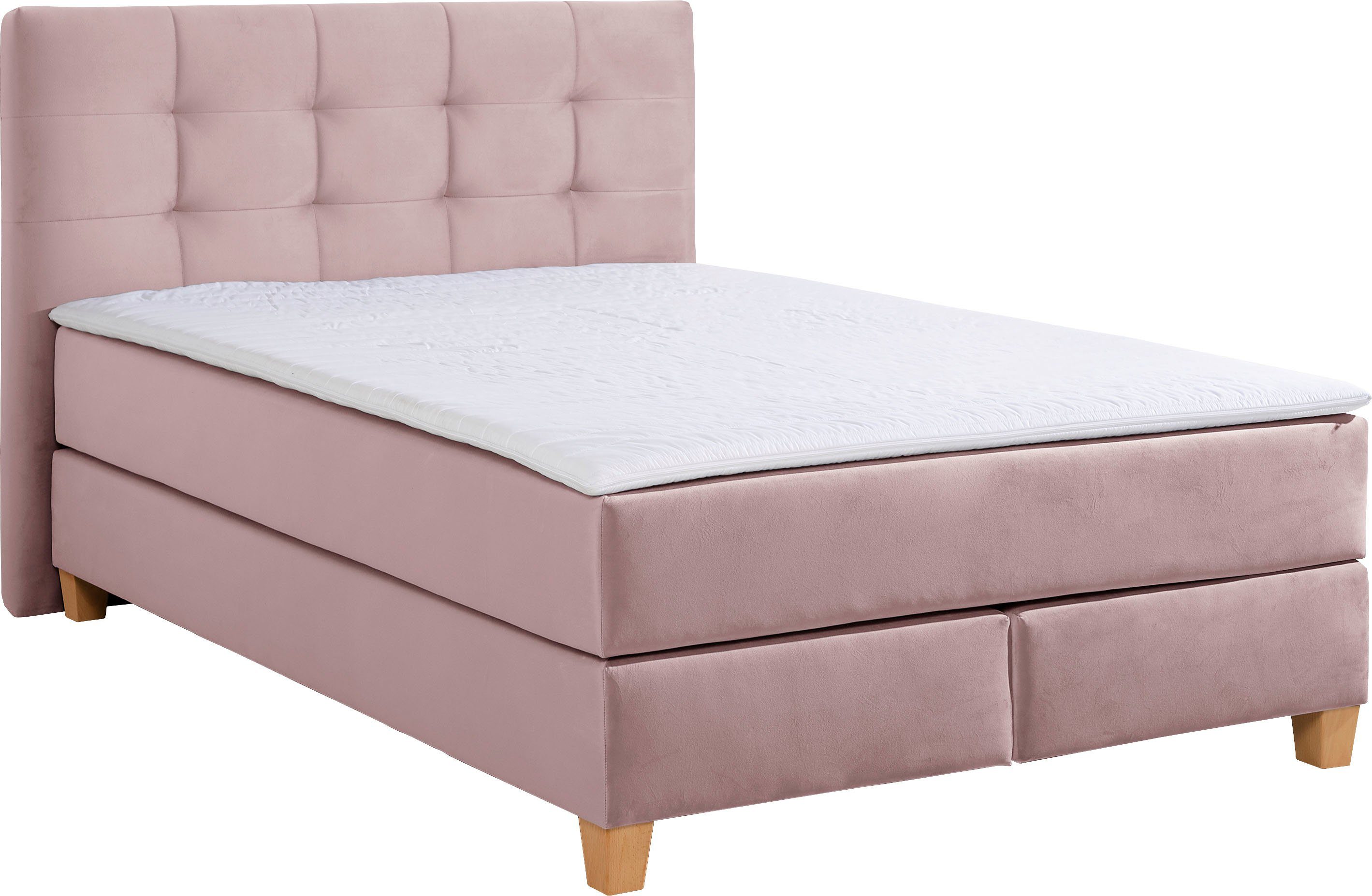 Home affaire Boxspringbett "Moulay" inkl. Topper, in Überlänge 220 cm, 3 Hä günstig online kaufen