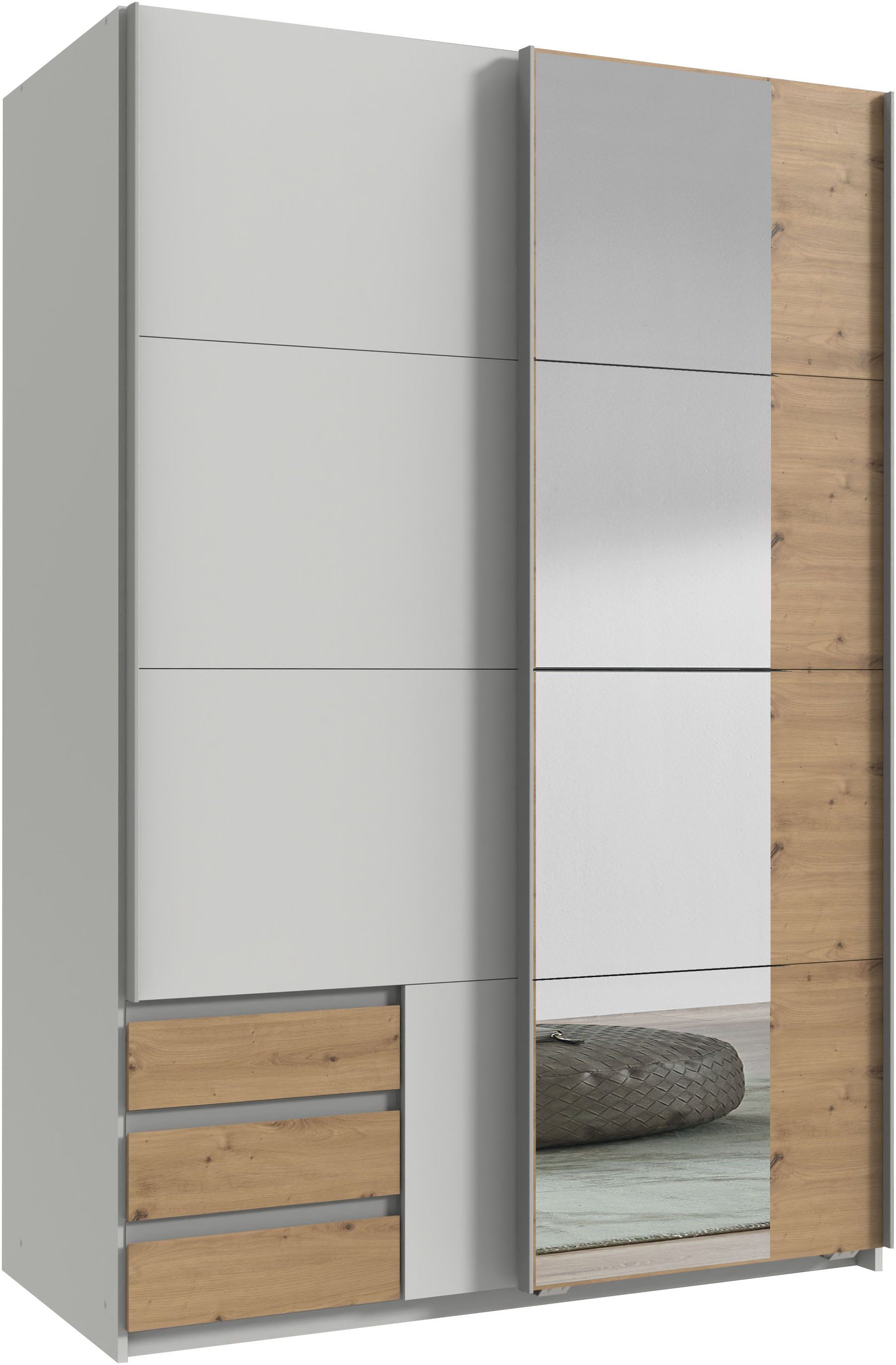 Wimex Schwebetürenschrank Emden moderner Kleiderschrank mit Spiegel und Sch günstig online kaufen