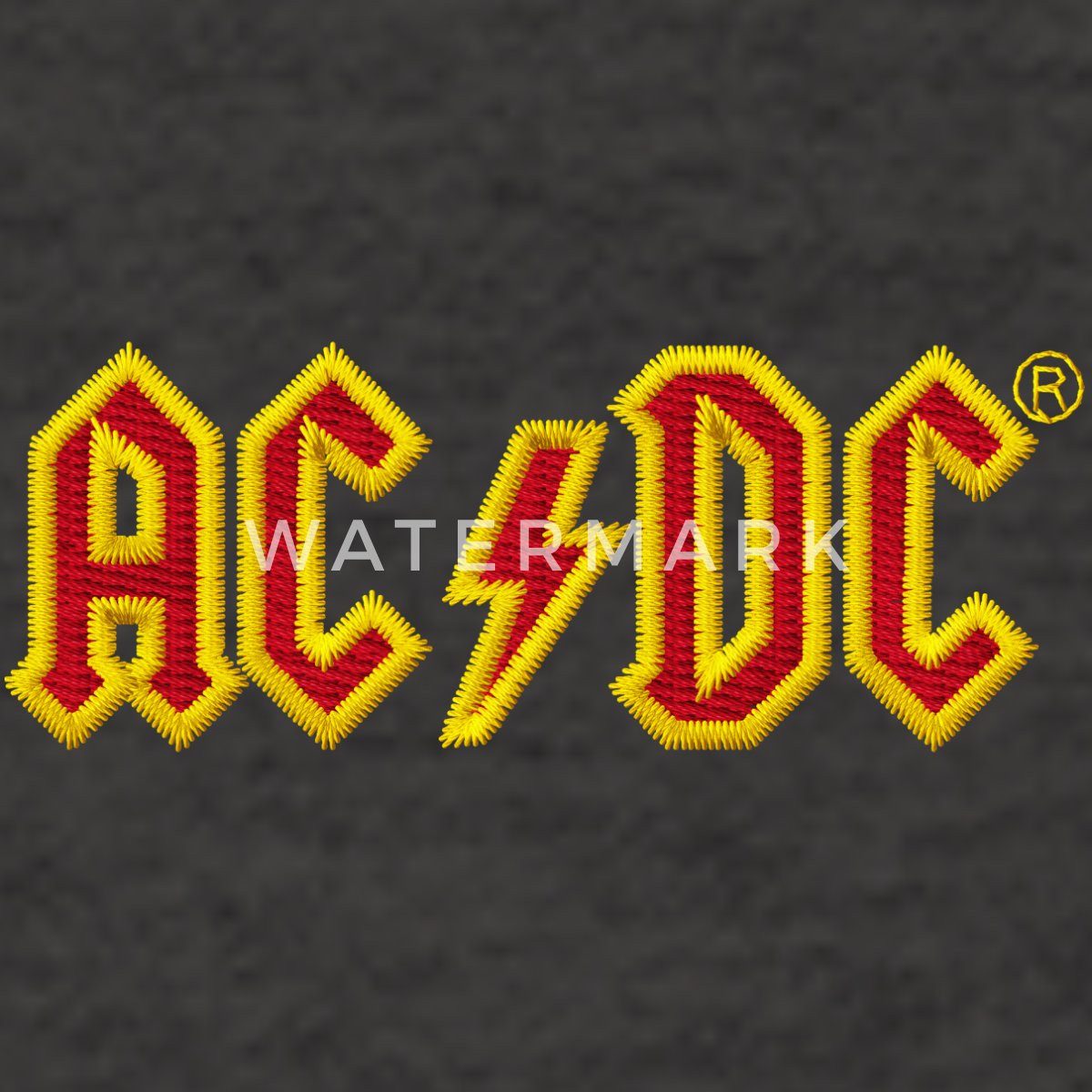 Spreadshirt Hoodie AC/DC In Rot Und Gelb Stick Geschenkidee Unisex Hoodie (1-tlg)