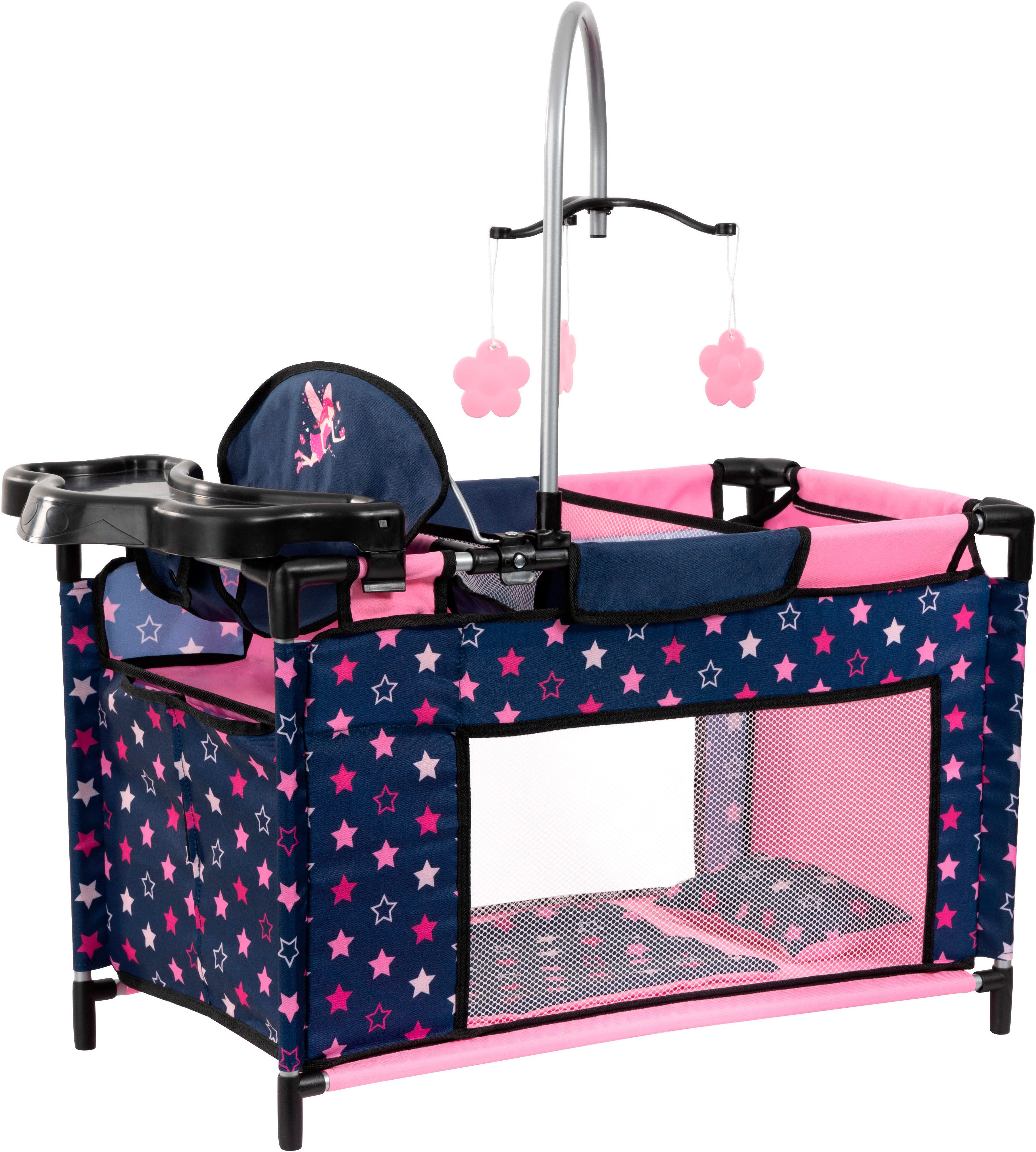 Bayer Puppenbett Multibett, mit integriertem Hochstuhl, Wickelablage und Mobile