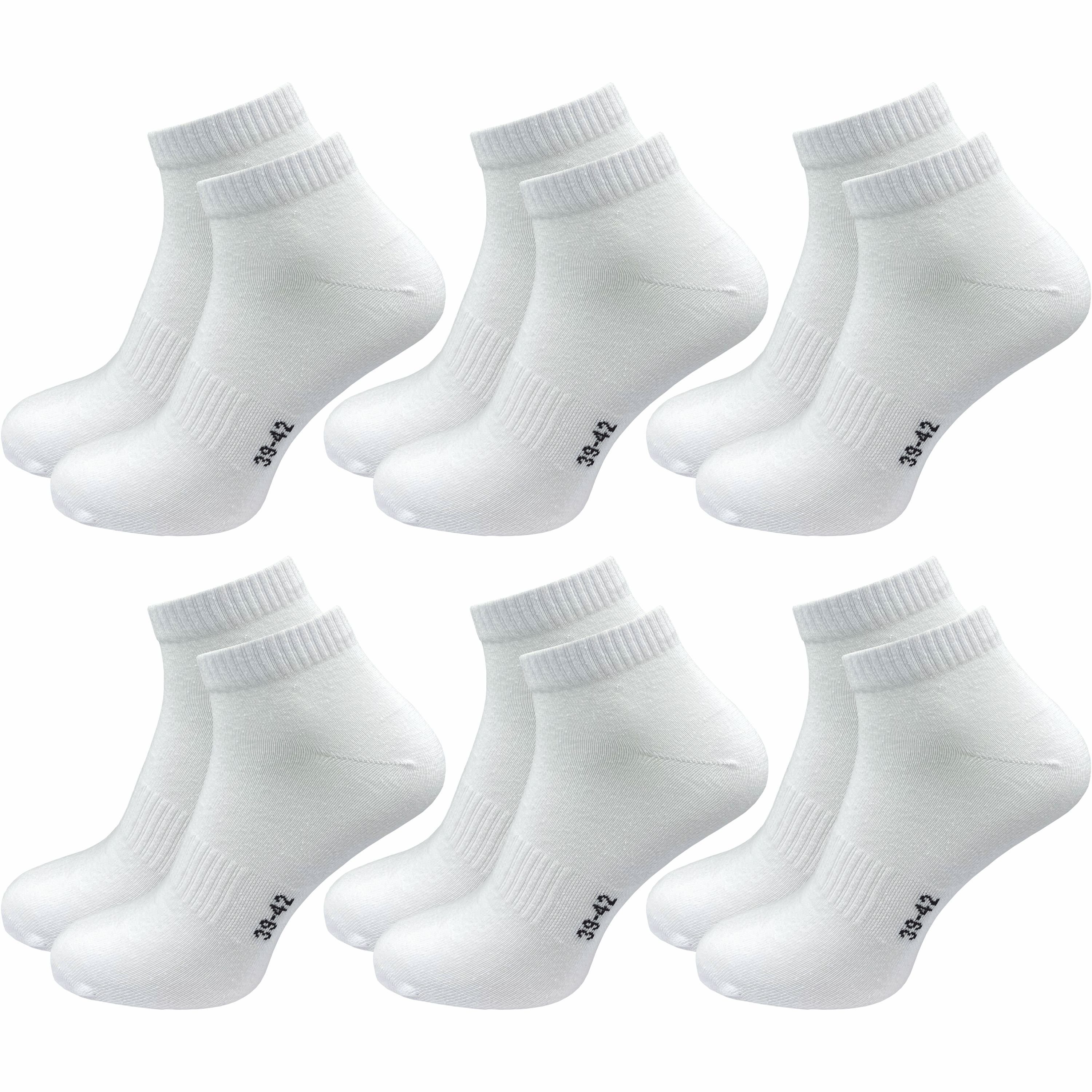 GAWILO Короткі шкарпетки für Damen und Herren - Quartersocken in weiß, schwarz und grau (6 Paar) Kein Rutschen dank Rippbund - Etwas länger als Sneaker Шкарпетки
