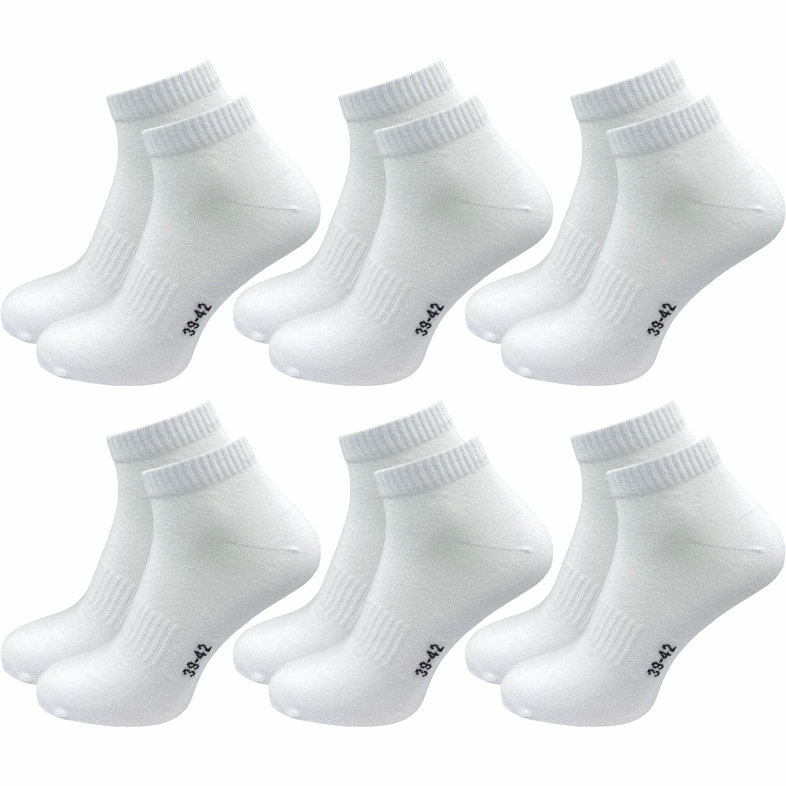 Kurzsocken für Damen und Herren - Quartersocken in weiß, schwarz und grau