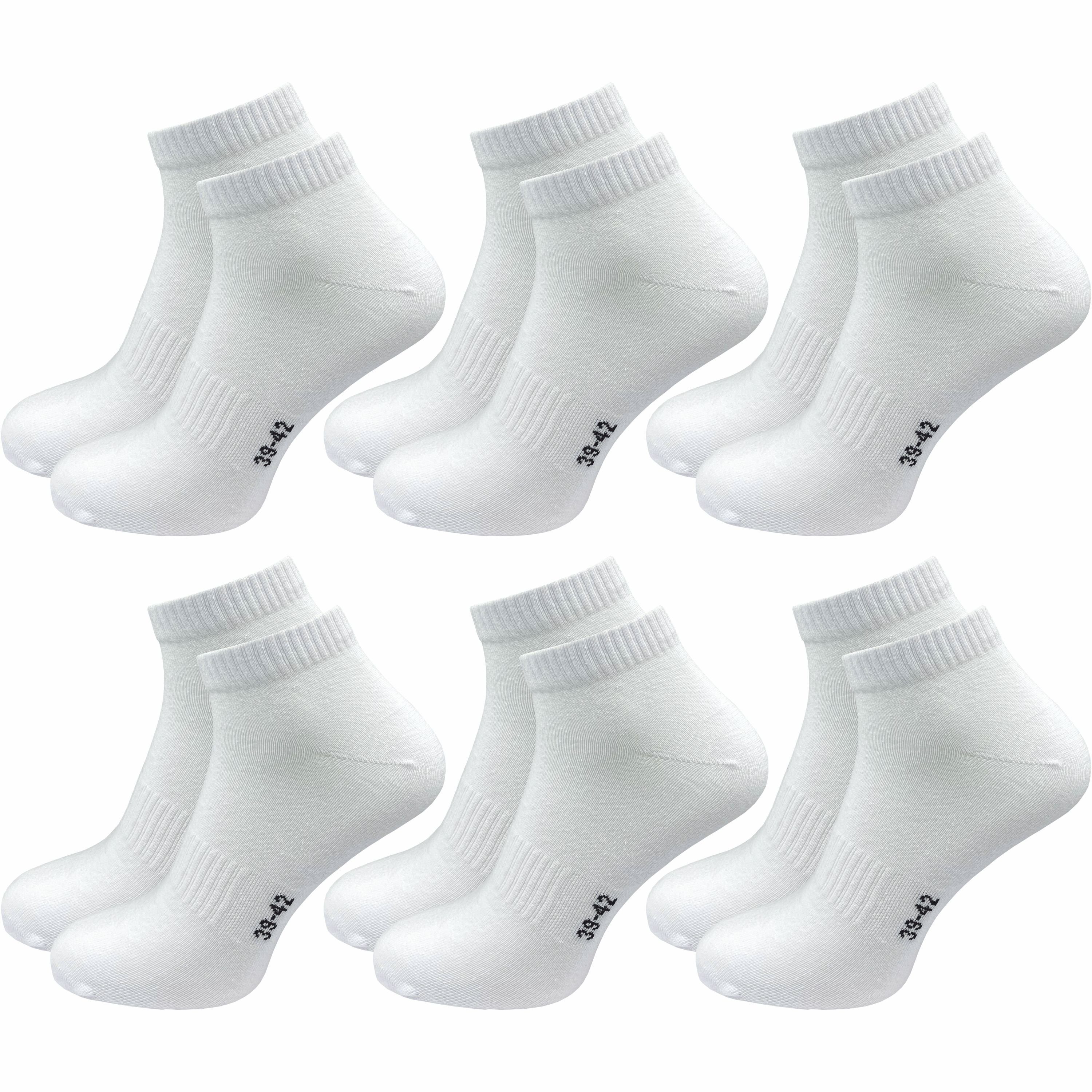 GAWILO Kurzsocken für Damen und Herren - Quartersocken in weiß, schwarz und grau (6 Paar) Kein Rutschen dank Rippbund - Etwas länger als Sneaker Socken