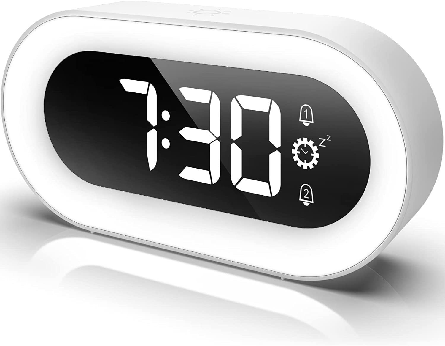 LED Digital Wecker LCD Tischuhr Uhr Kabellos Alarm nachtlicht mit Lautsprecher 