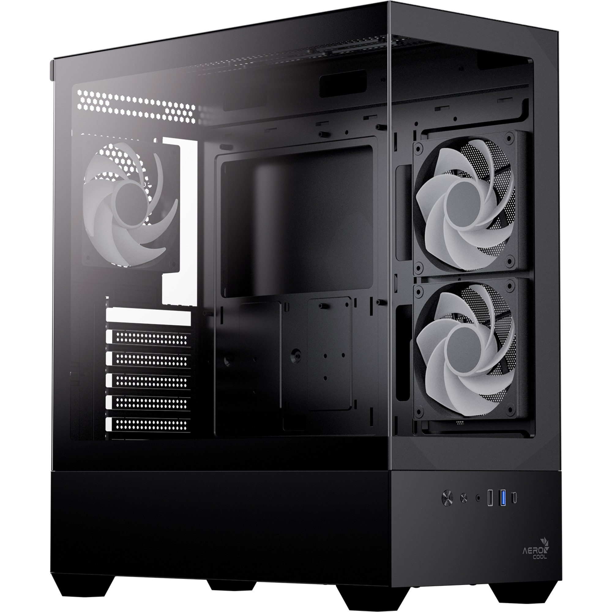 Aerocool PC-Gehäuse Aerocool P500D-G-BK-v1, Tower-Gehäuse, (Tempered