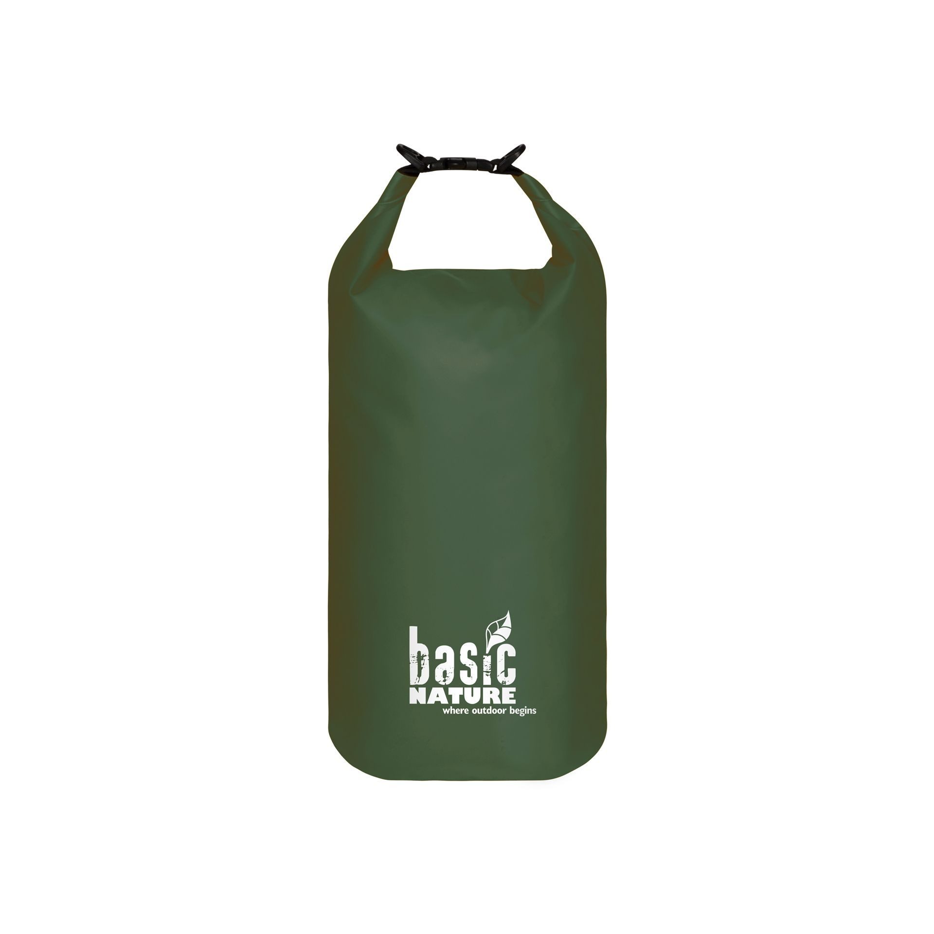 BasicNature Packsack BasicNature Packsack 500D 20 L wasserdicht dunkelgrün, BasicNature Packsack '500D' - 20 L dunkelgrün, mit Tragegurt