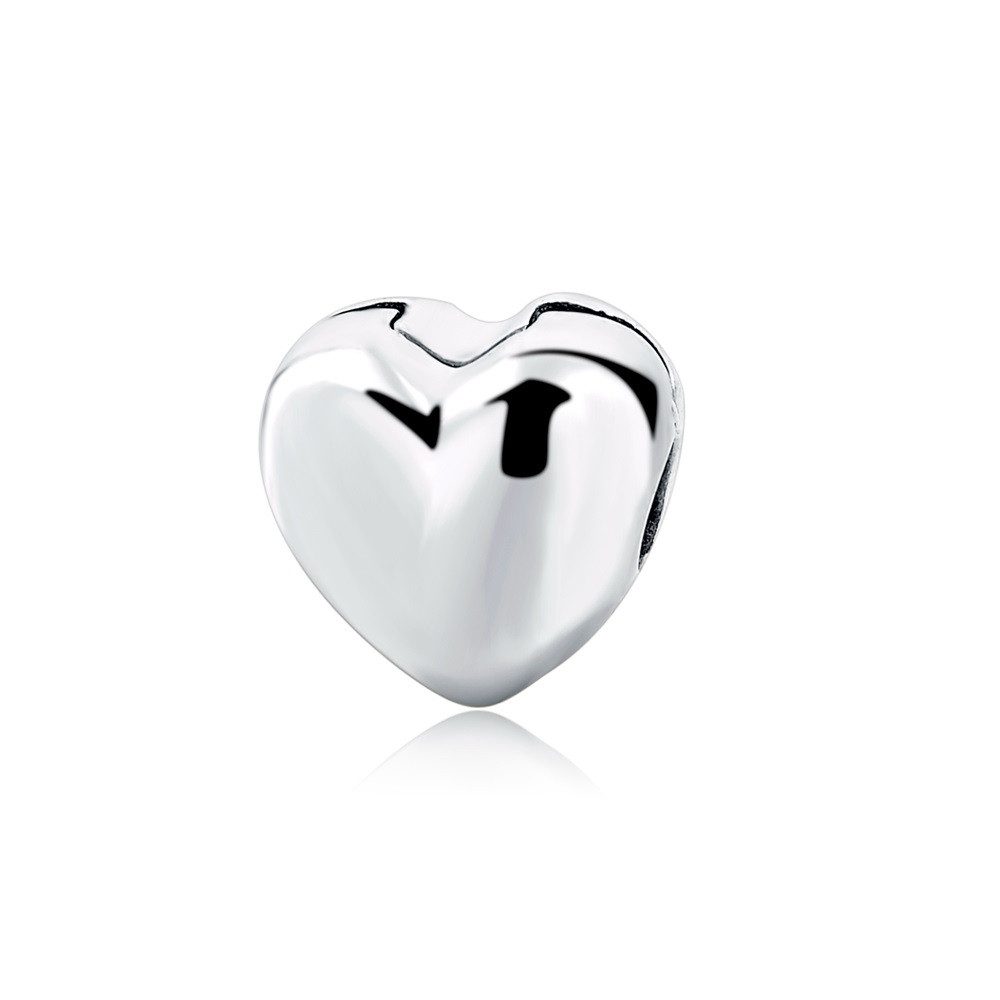 PANDACHARMS Bead Poliertes Herz Clip Charm für Charm Armband, 925er Sterling Silber