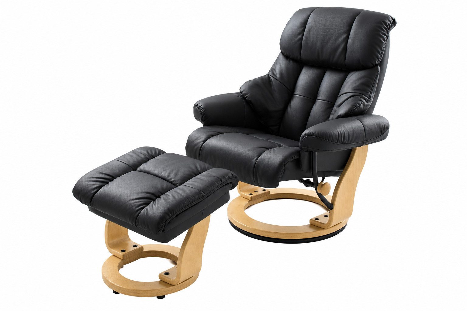 Robas Lund Relaxsessel CALGARY inkl. Hocker, bis ca. 135° neigbar, 360° drehbar, bis zu 130kg belastbar, ca. 90x104x91 cm