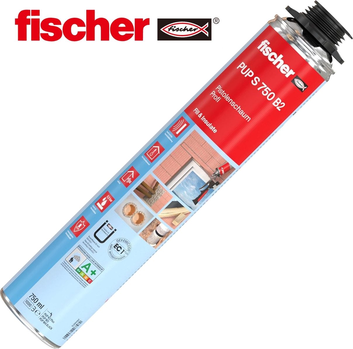fischer Deutschland Vertriebs GmbH Klebstoff Fischer Pistolenschaum 1 K PUP S 750 ml