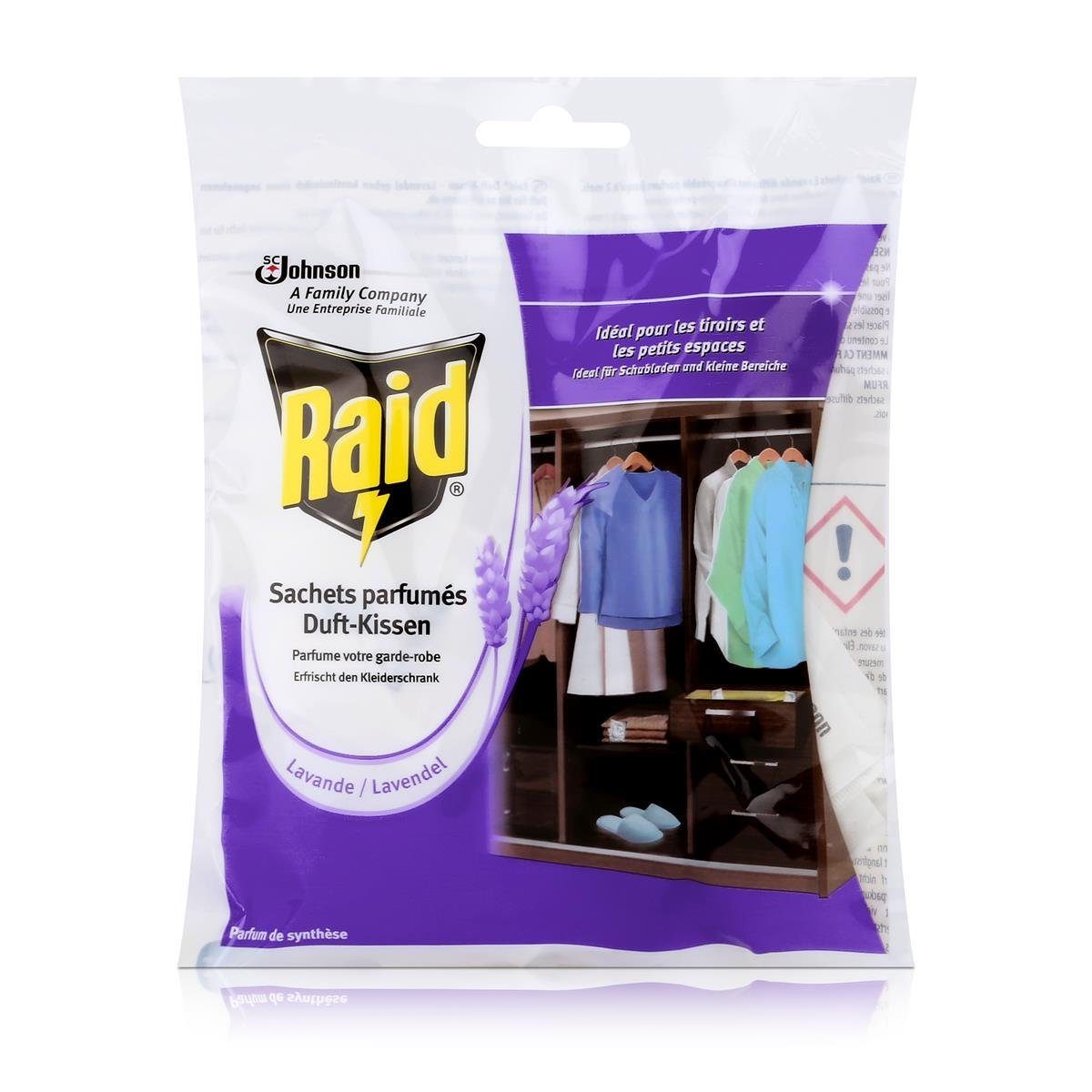 Raid Insektenfalle Raid Duft-Kissen Lavendel 18x1,5g - Duft für bis zu 2 Monate (1er Pack