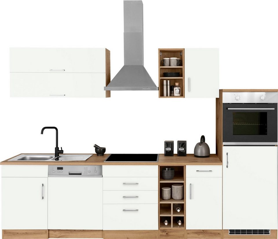 HELD MÖBEL Küchenzeile Colmar, mit E-Geräten, Breite 300 cm, Wahlweise mit  Aufbauservice