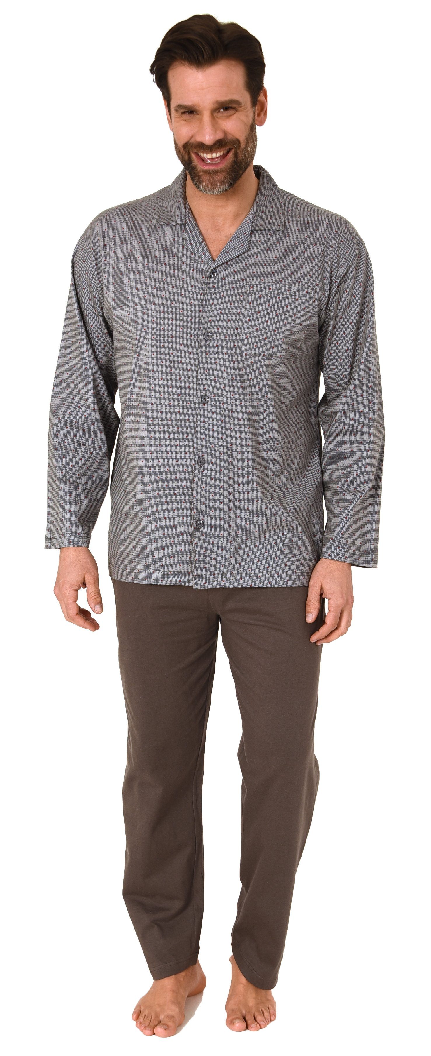 Normann Pyjama Herren Langarm Schlafanzug zum günstig online kaufen