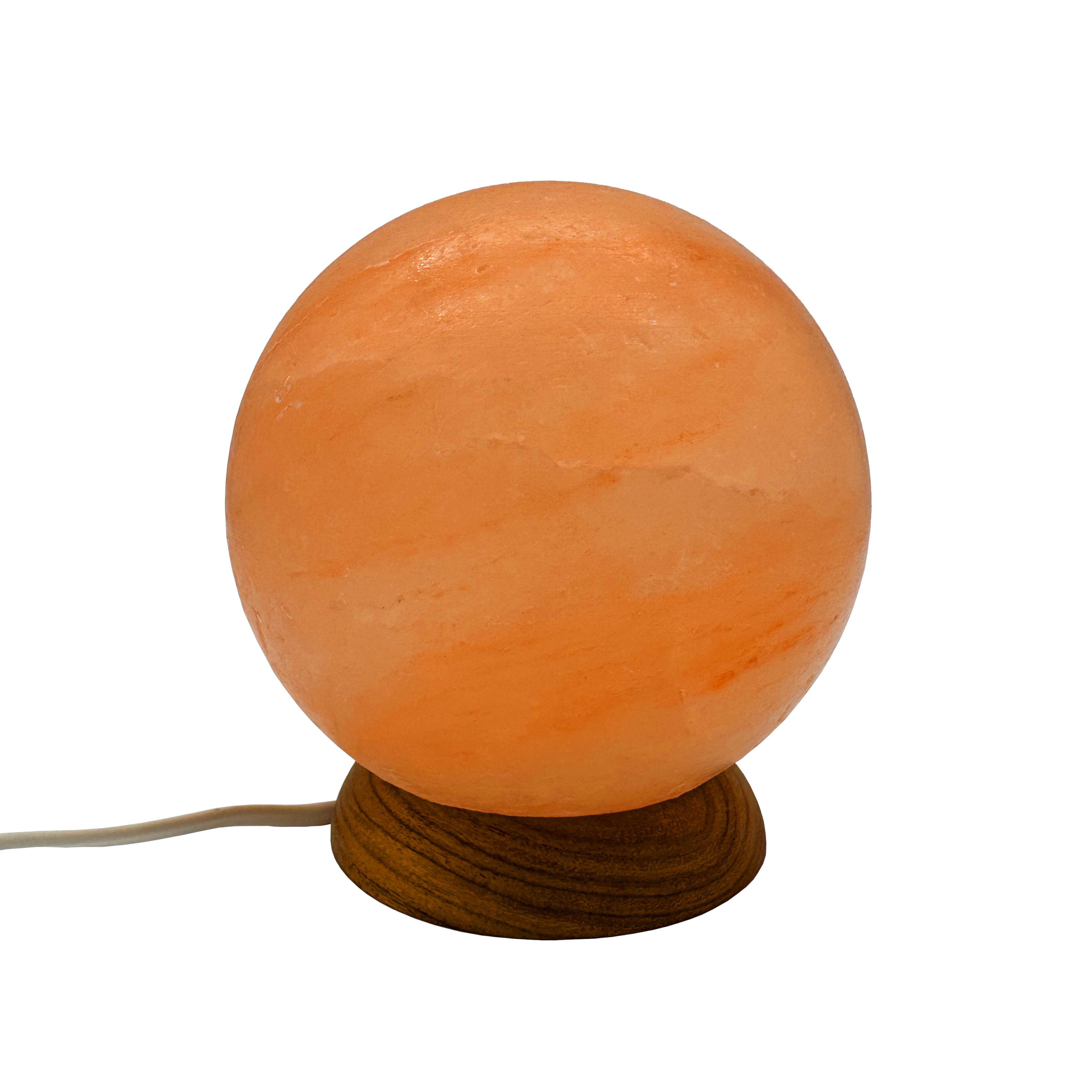 HAF Salzkristall-Tischlampe Salzlampe Rosa Planet 3 kg mit Salzkristallen inkl Fassung + Birne, Leuchtmittel wechselbar, Warmweiß/Rosa, Handgefertigt - jeder Stein ein Unikat